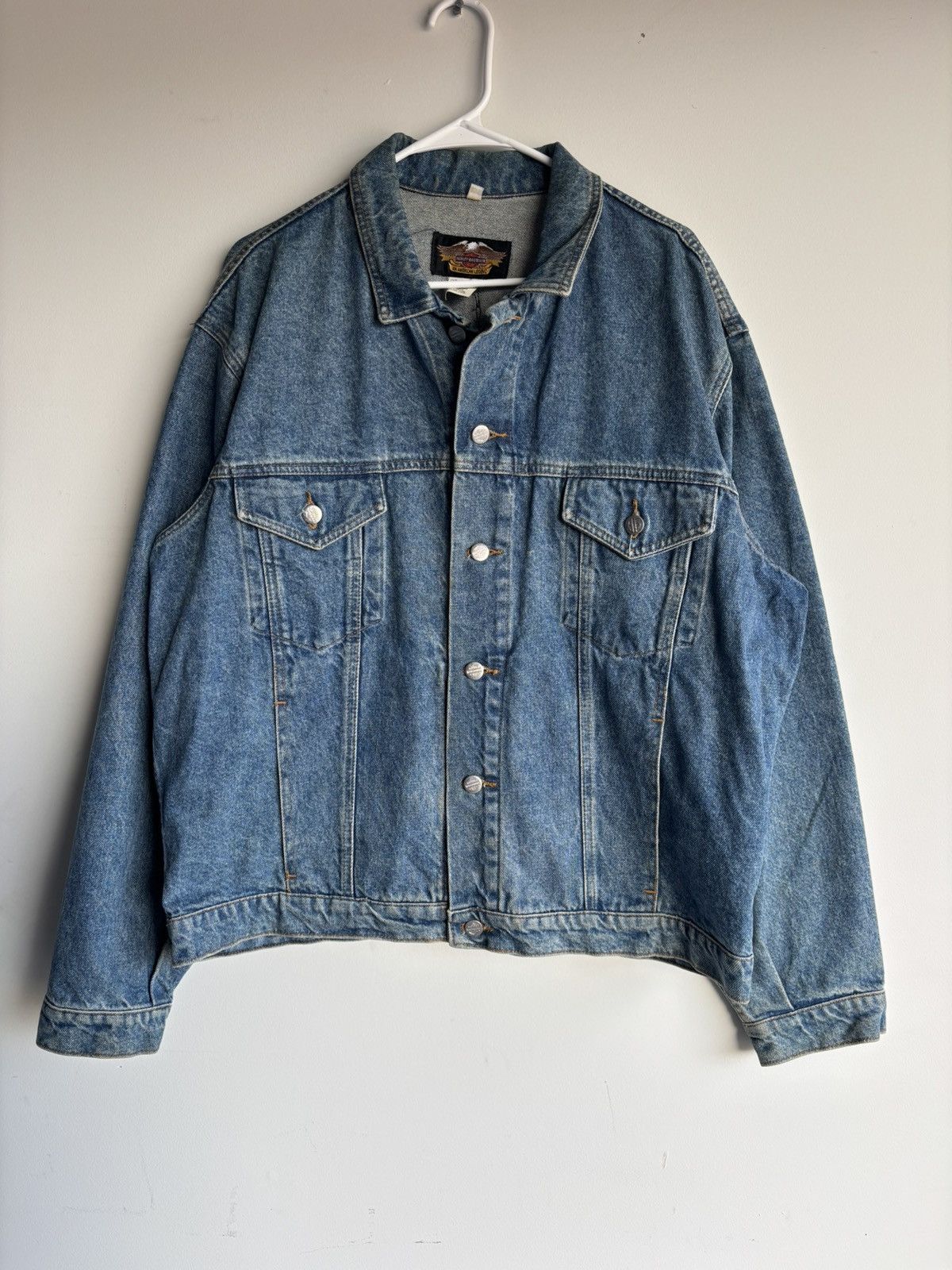Harley Davidson VTG Harley Davidson Motorcycles Born in the USA Eagle Jacket Size US XL / EU 56 / 4 - 2 Thumbnail