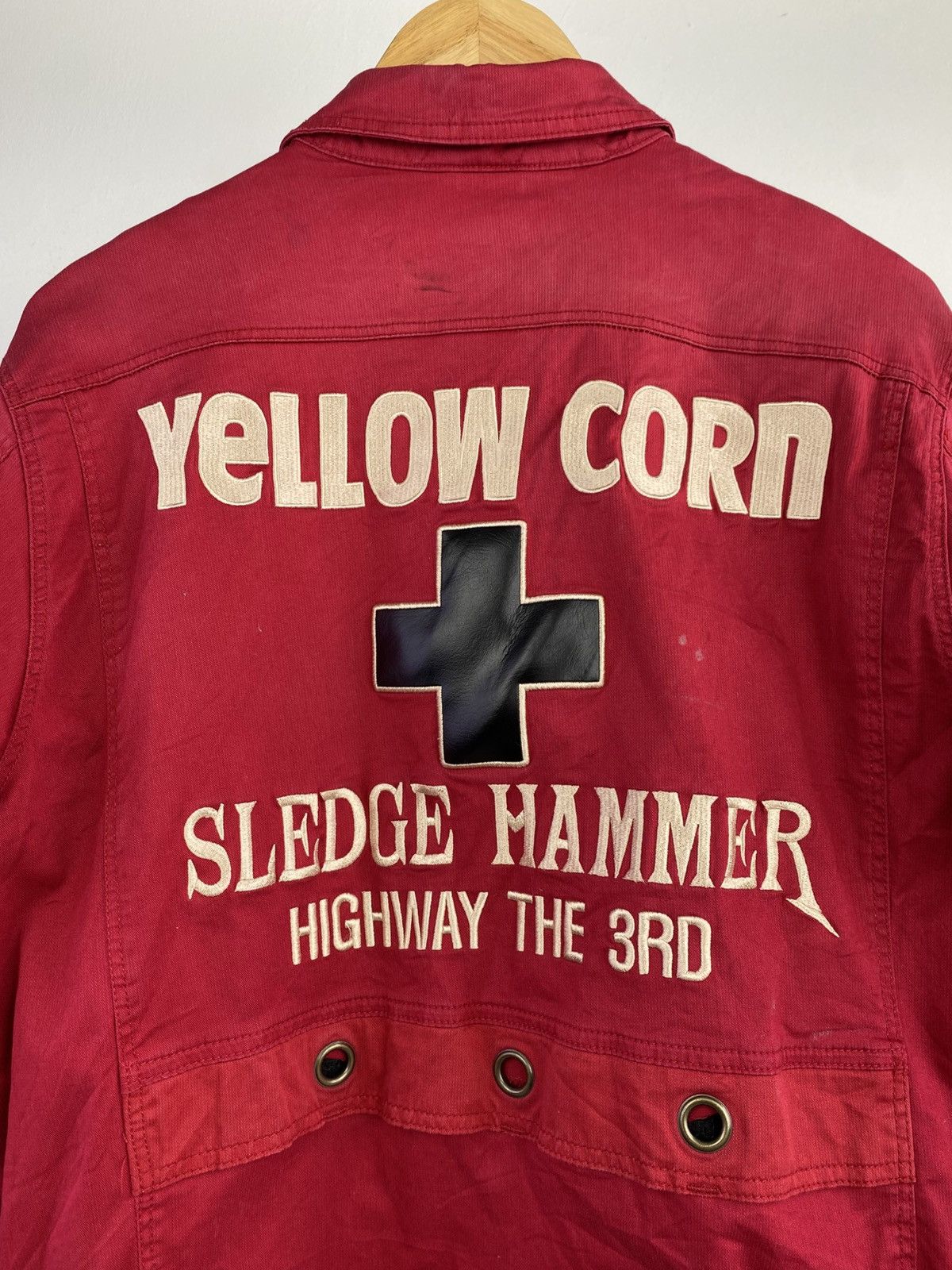 YELLOW CORN 90’s Yellow Corn Sledge Hammer Highway Motorcycle Jacket Size US L / EU 52-54 / 3 - 8 Thumbnail