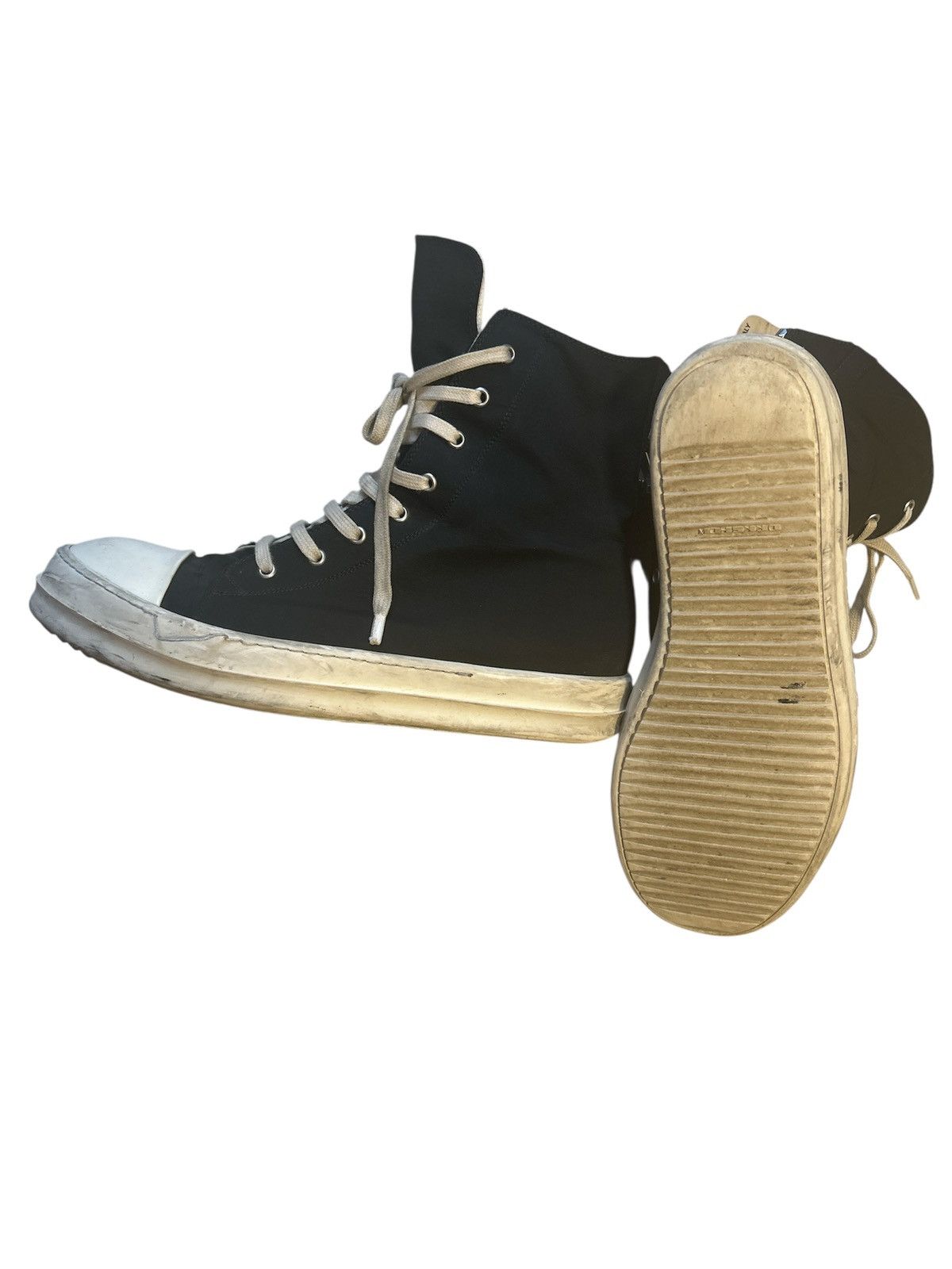 Rick Owens DRKSHDW Hi-Top Ramones Size US 12 / EU 45 - 6 Thumbnail