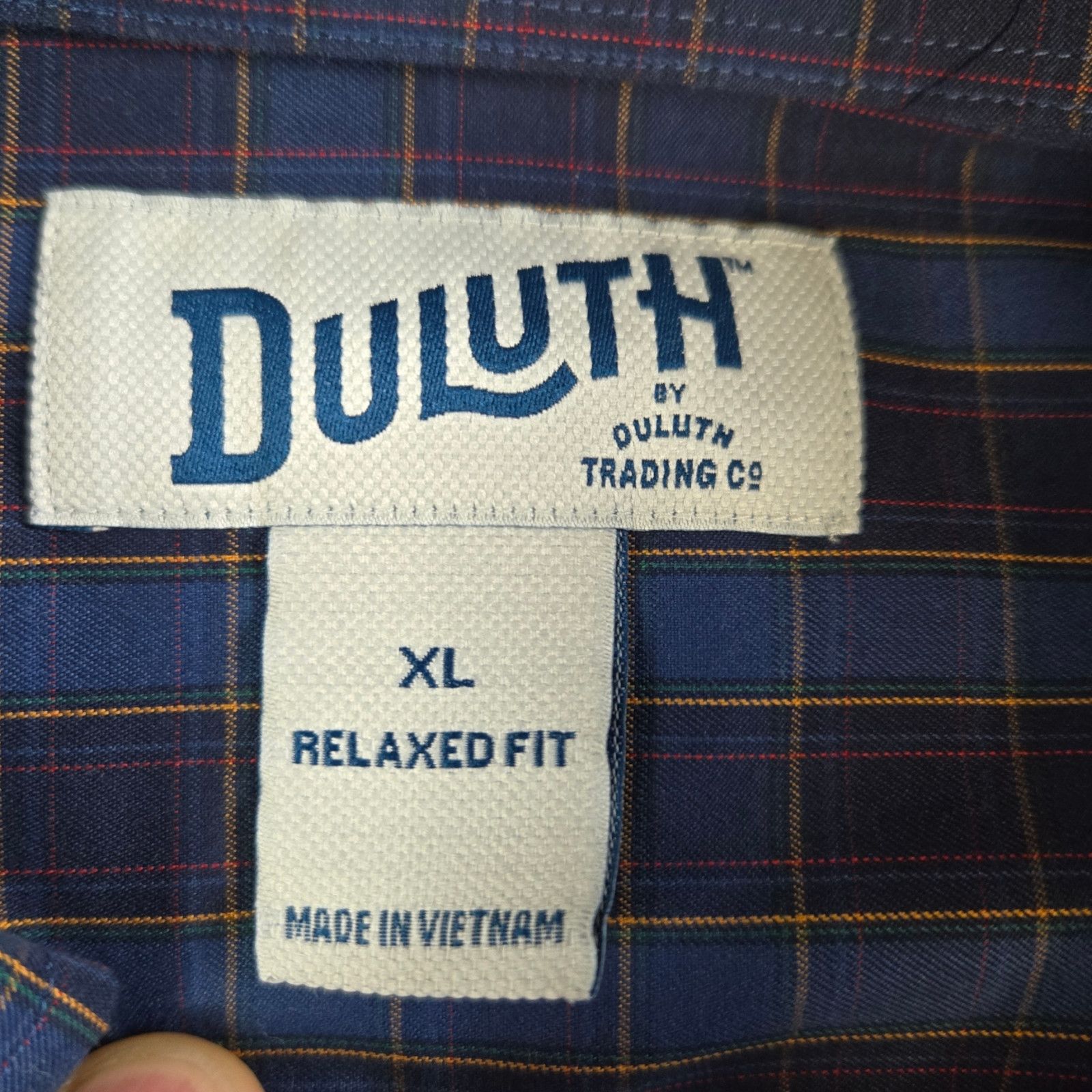 Duluth Trading Company Duluth Blue Checkered Plaid Button Down Shirt Size XL Size US XL / EU 56 / 4 - 6 Thumbnail