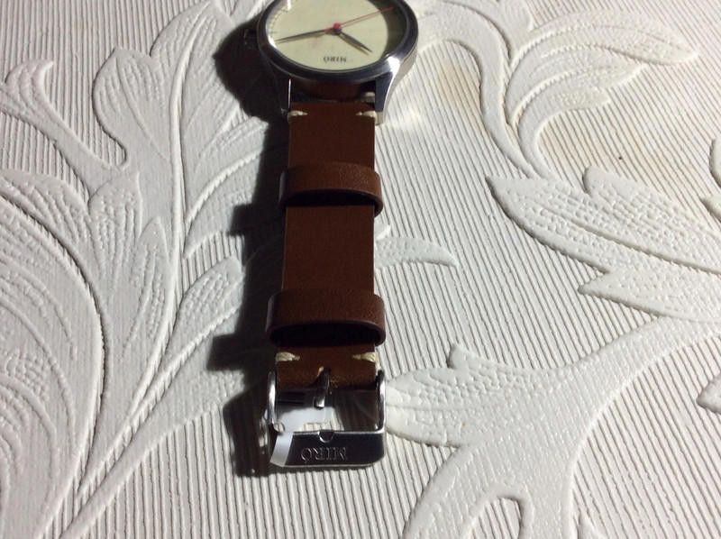 Designer Miro cream /dark Brown Men's leather strap Watch Size ONE SIZE - 6 Thumbnail