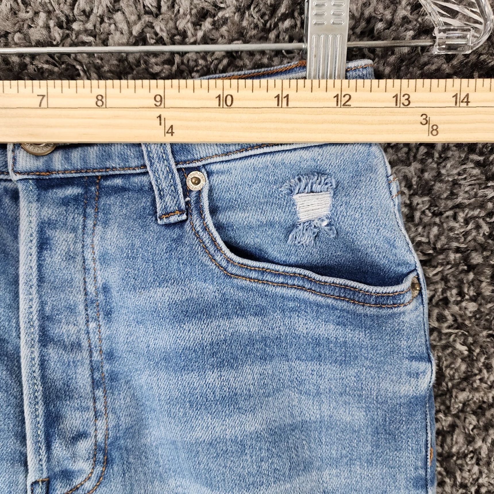 Forever 21 FOREVER 21 Womens Distressed Stretchy Blue Jean Jeggings Size 26 Size 26" / US 2 / IT 38 - 4 Thumbnail