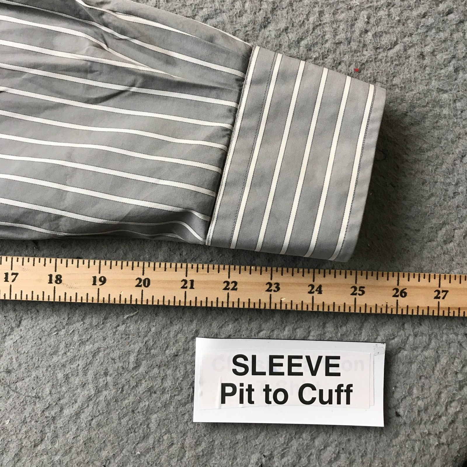 Abercrombie & Fitch Abercrombie & Fitch Muscle Dress Shirt Men XXL Striped Gray Size US XXL / EU 58 / 5 - 7 Thumbnail