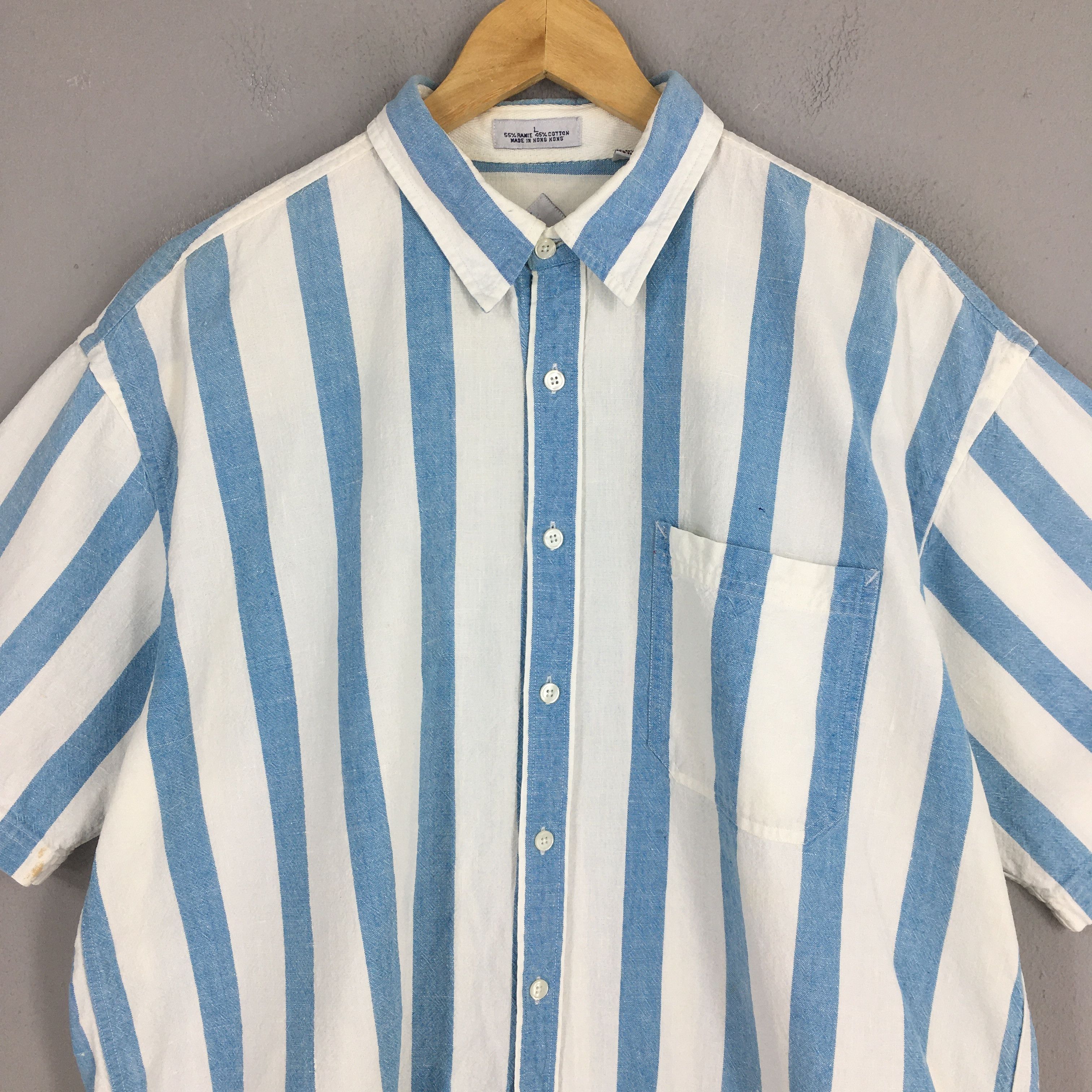Vintage Vintage London Fog Stripes Flannel Denim Shirt Large Size US L / EU 52-54 / 3 - 2 Thumbnail