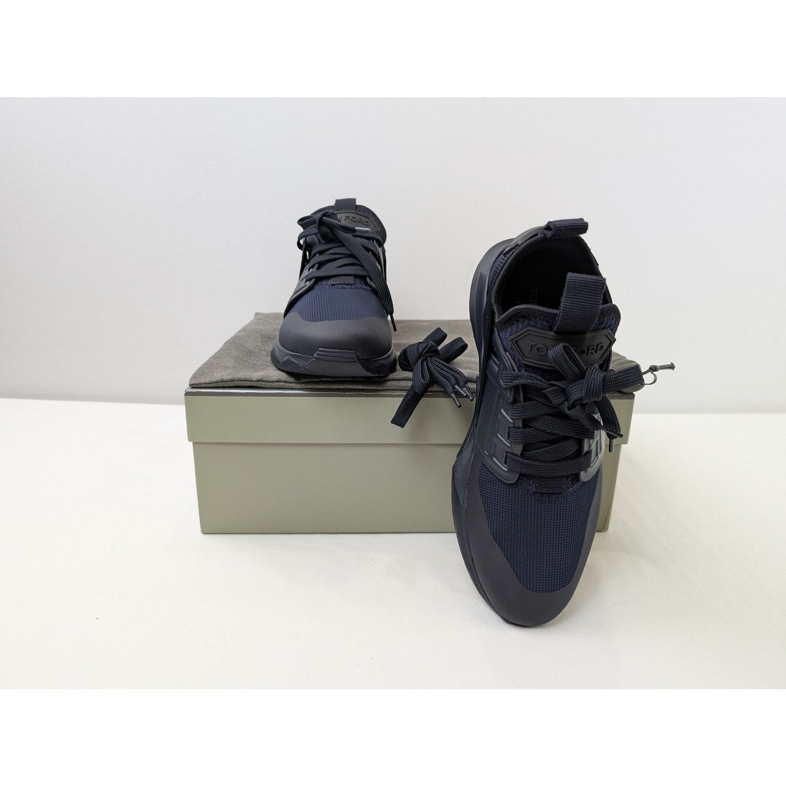 Tom Ford o1rshd1 Sneakers Low Top in Jago Dark Blue-Navy Size US 11 / EU 44 - 19 Thumbnail