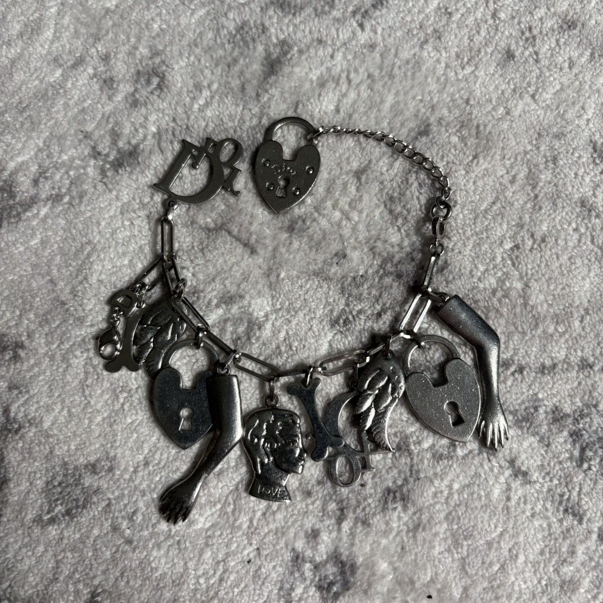 Dior Dior baby dior multi charm .925 silver logo bracelet | Grailed