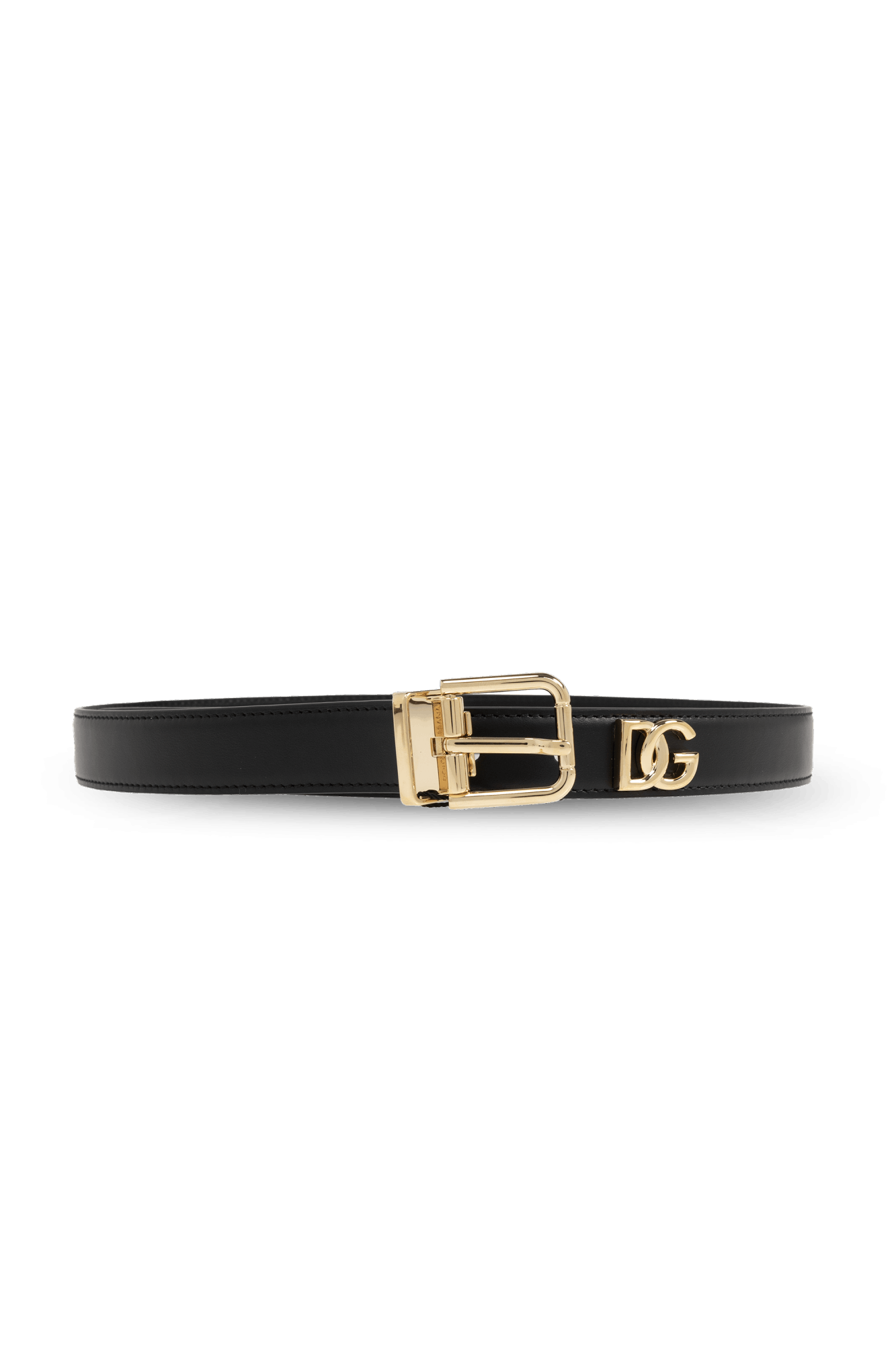 Dolce & Gabbana o1s22i1n0225 Size: 90 / Smooth Leather DG Belt in Black Size ONE SIZE - 1 Thumbnail