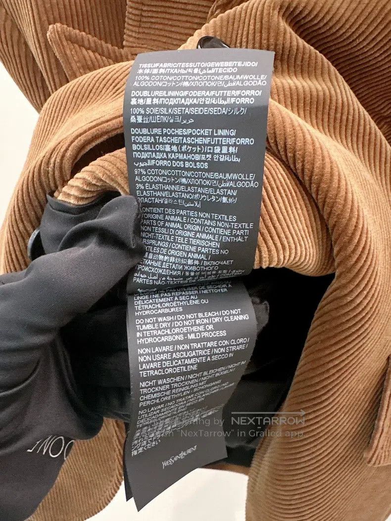 Saint Laurent Paris Saint Laurent Paris Brown Corduroy Jacket Size XXS / US 00 / IT 34 - 5 Thumbnail