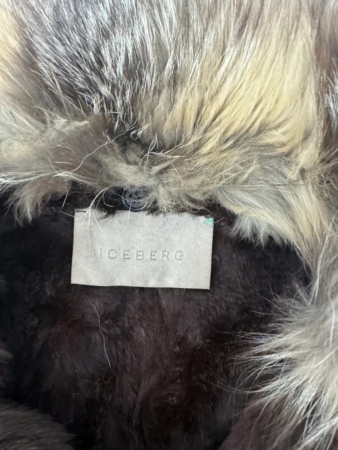 Iceberg 2000s Iceberg Fur Collar Crocodile Brown Leather Buttoned Jacket Size S / US 4 / IT 40 - 11 Thumbnail