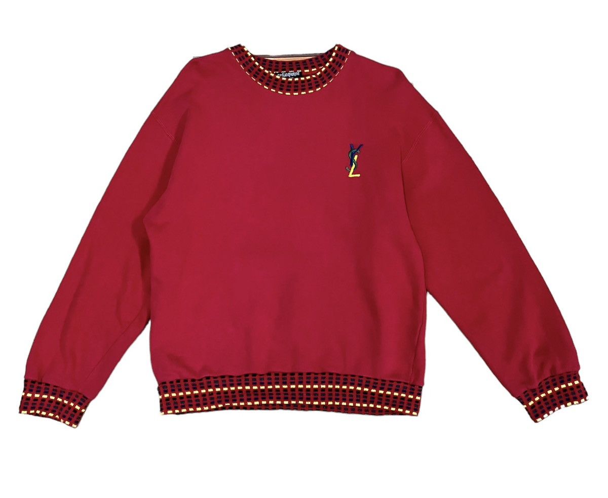 Yves Saint Laurent VINTAGE YVES SAINT LAURENT EMBROIDERY YSL SWEATSHIRT Size US M / EU 48-50 / 2 - 10 Thumbnail