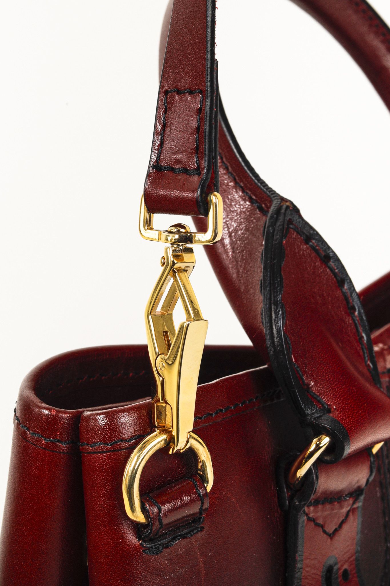 Burberry Prorsum Burberry Prorsum Burgundy Red Calfskin Suede Tote Size ONE SIZE - 8 Thumbnail