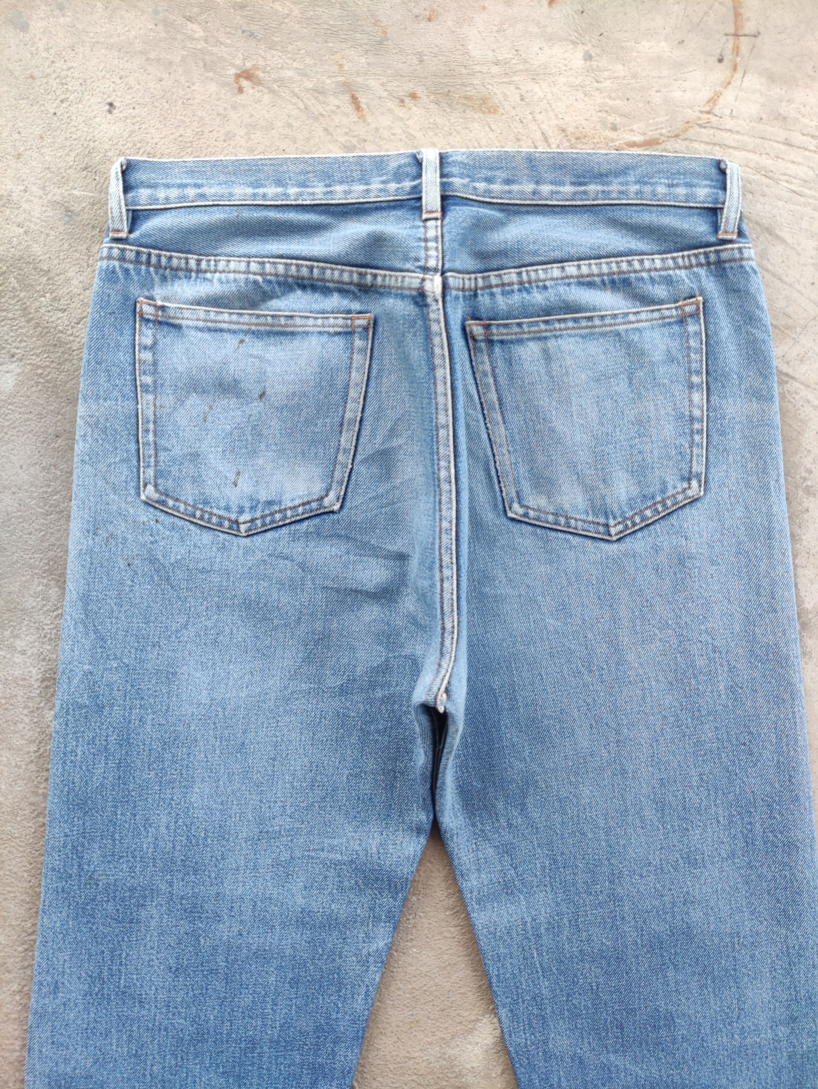 A.P.C. Vintage APC Button Selvedge Jean Distressed Faded Denim Size US 33 - 9 Thumbnail