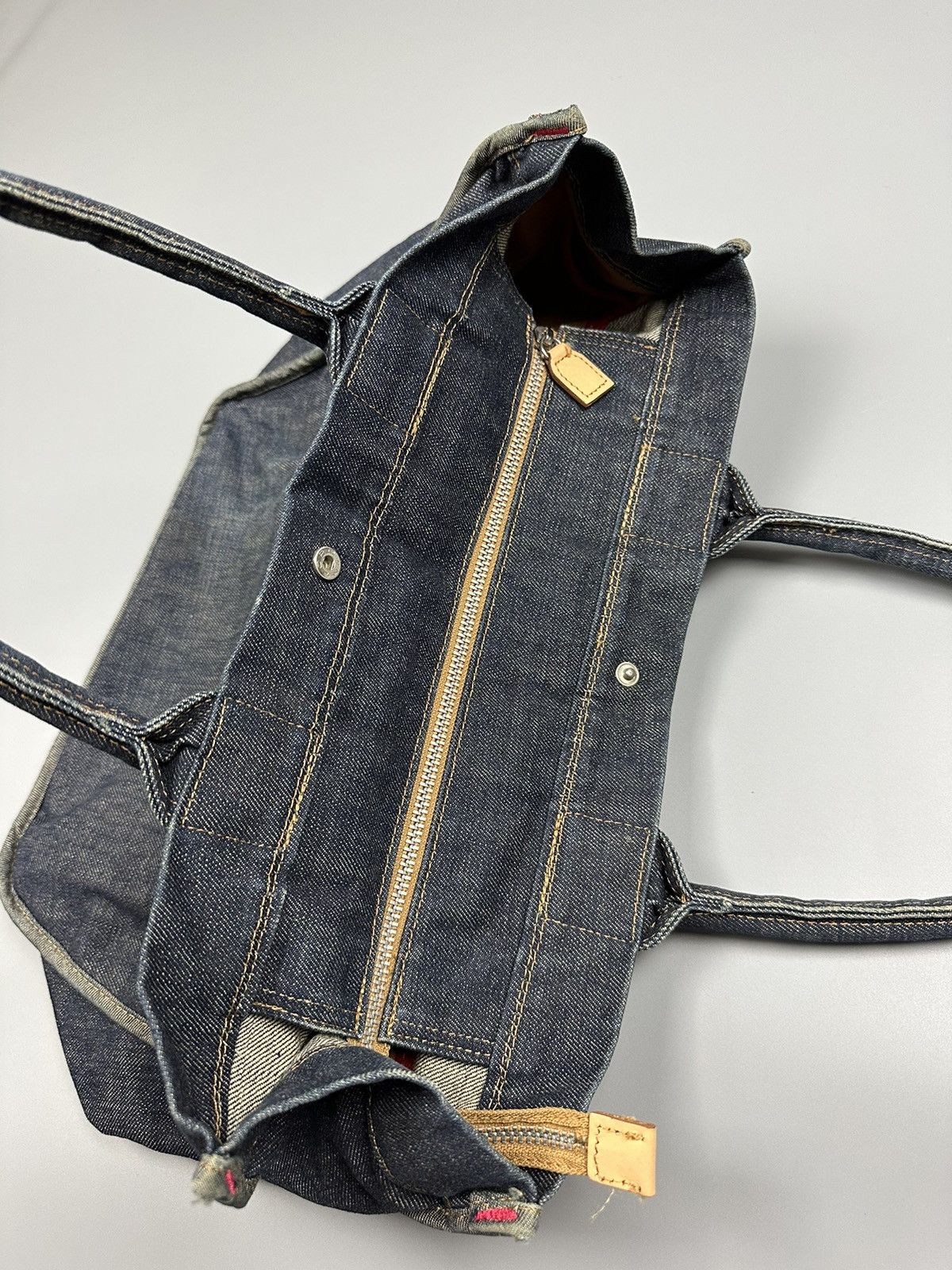 Y's × Yohji Yamamoto Vintage Y’saccs Doux Yohji Yamamoto Denim Tote Bag Size ONE SIZE - 4 Thumbnail