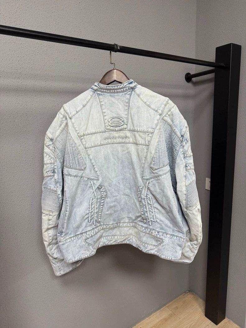 Balenciaga Balenciaga size 2 Double Ring Racing Denim Jacket Size US S / EU 44-46 / 1 - 2 Thumbnail