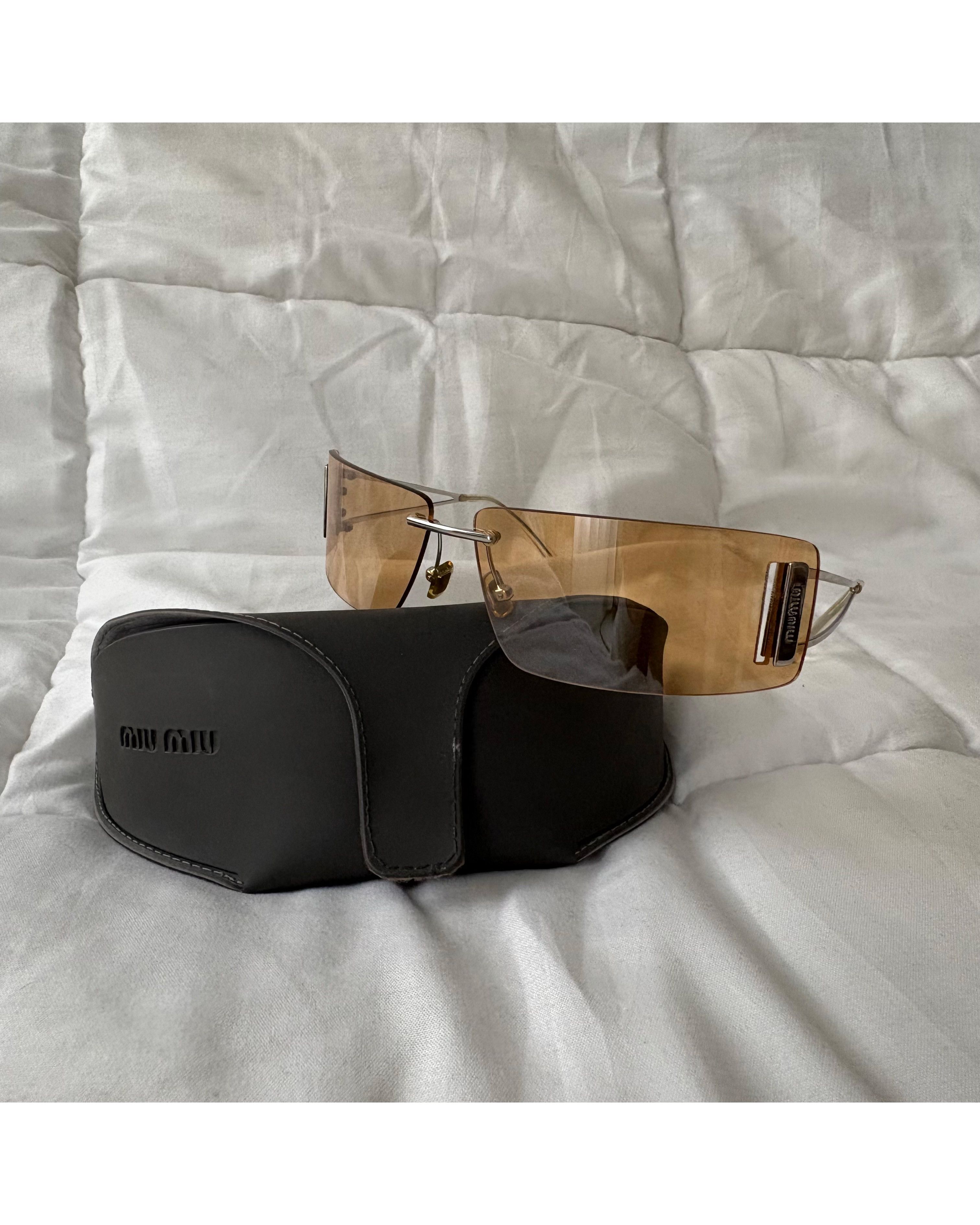Miu Miu MIU MIU shield wraparound glasses Size ONE SIZE - 1 Thumbnail
