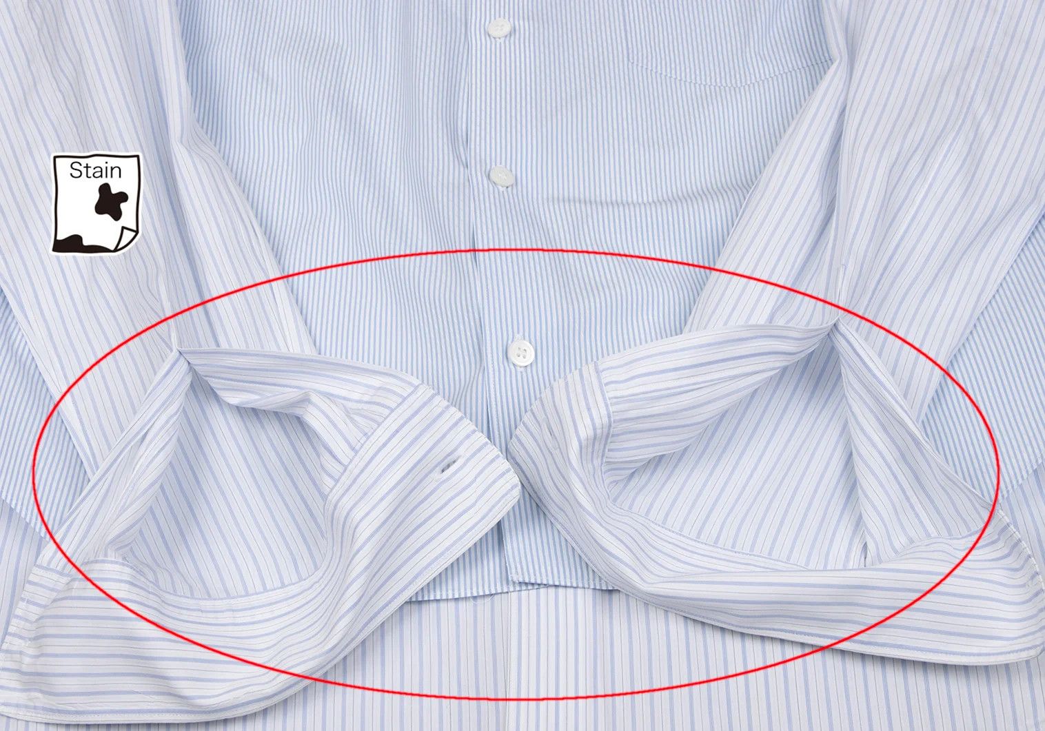Comme des Garcons Homme Plus Layered Stripe Long Sleeve Shirt in Blue and Off White Size US M / EU 48-50 / 2 - 10 Thumbnail
