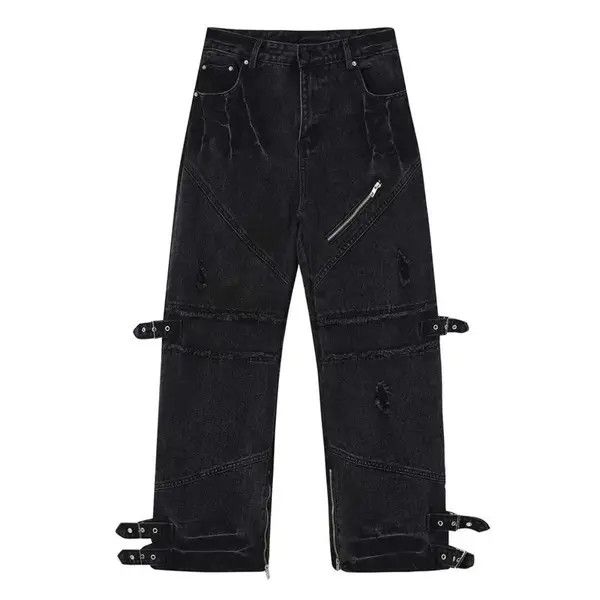 VIBE Black Gothic Pants Wide Leg Baggy Jeans Size US 30 / EU 46 - 7 Thumbnail