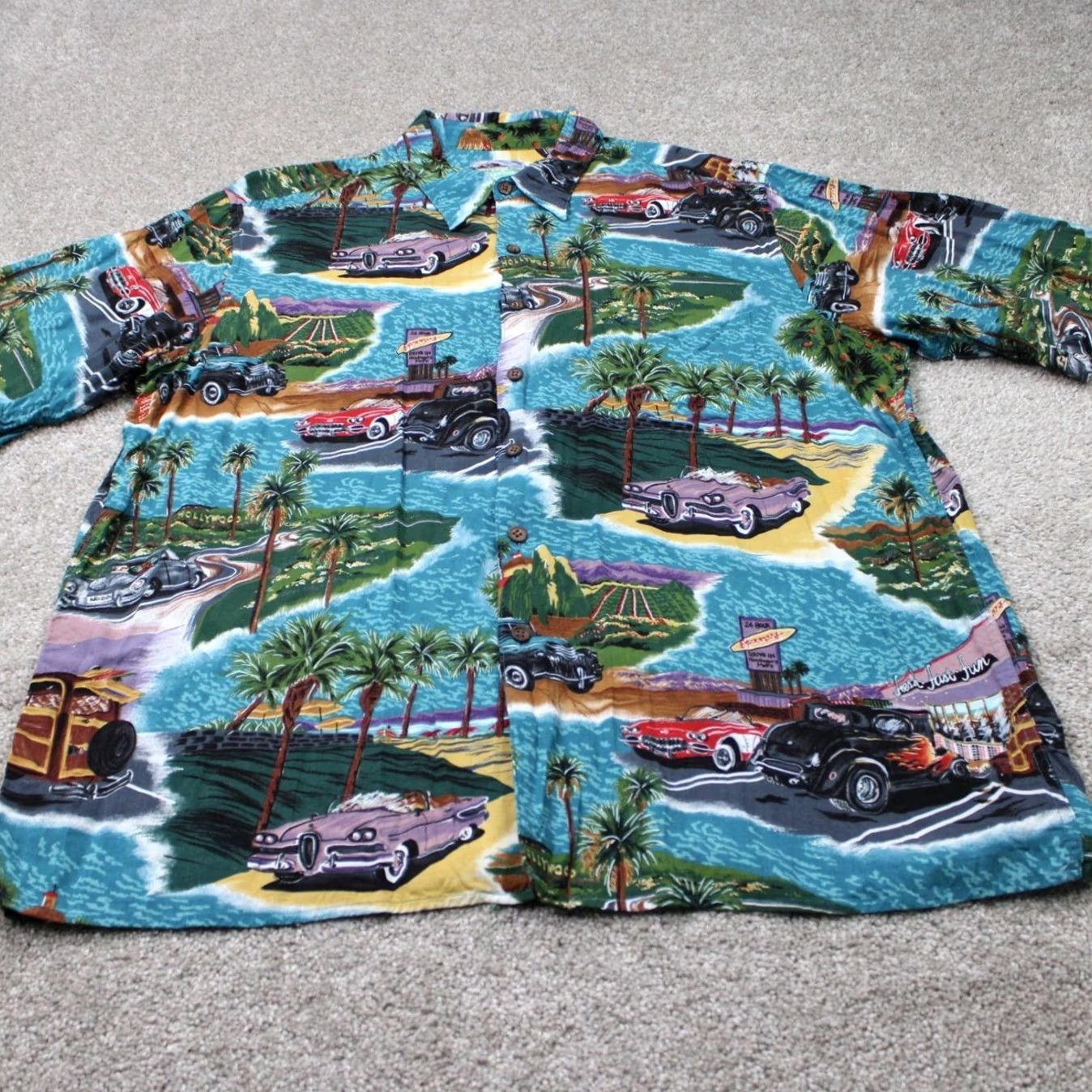 Reyn Spooner Reyn Spooner Hawaiian Shirt Mens XL Button-Up Short Sleeve Blue 100% Rayon Floral Slip-On Party/Cocktail All Seasons Breathable Pockets Vintage: No Size US XL / EU 56 / 4 - 2 Thumbnail