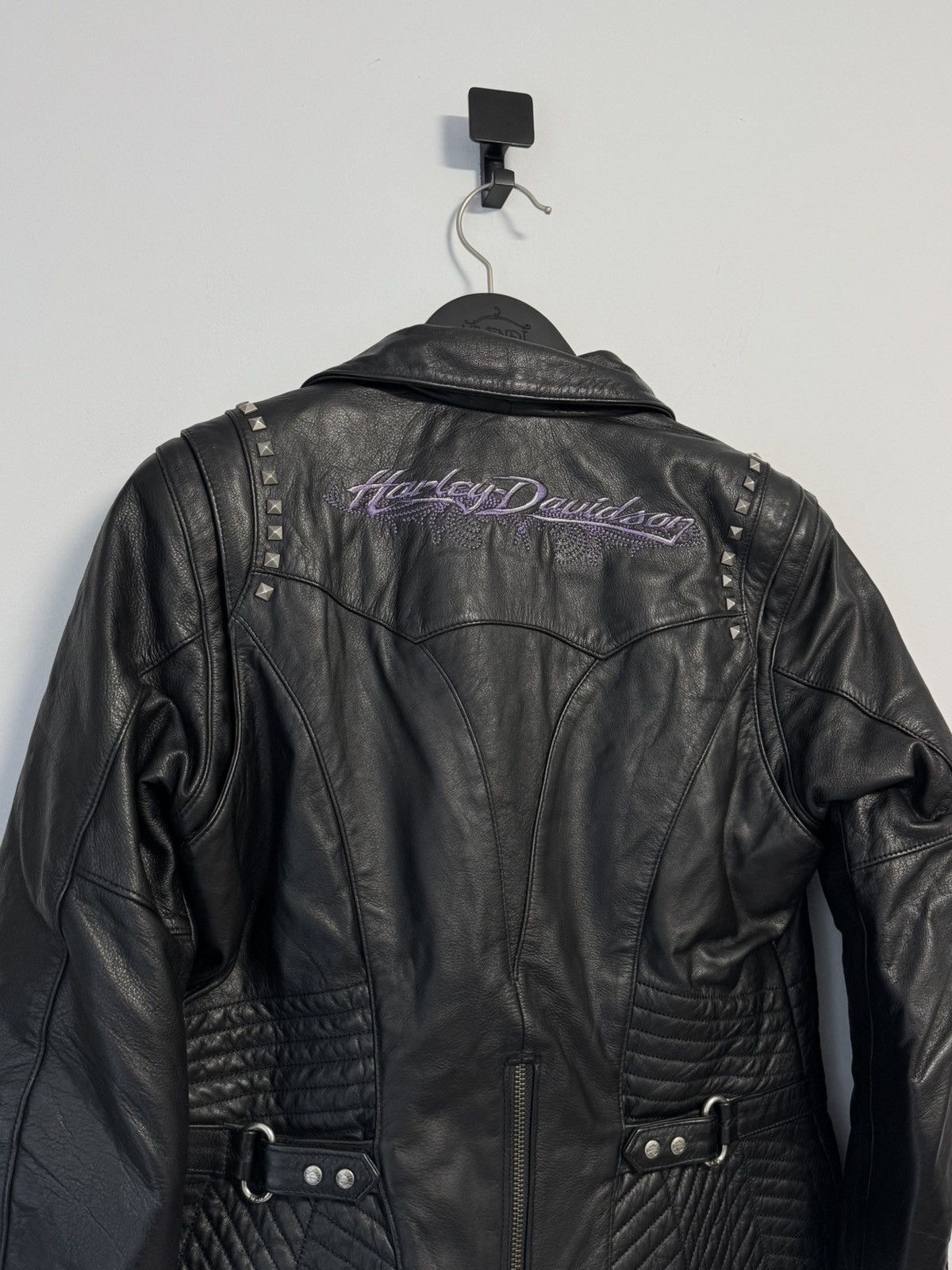 Harley Davidson Harley Davidson Vintage 90’S Leather Jacket Women’s Moto Size S / US 4 / IT 40 - 21 Thumbnail