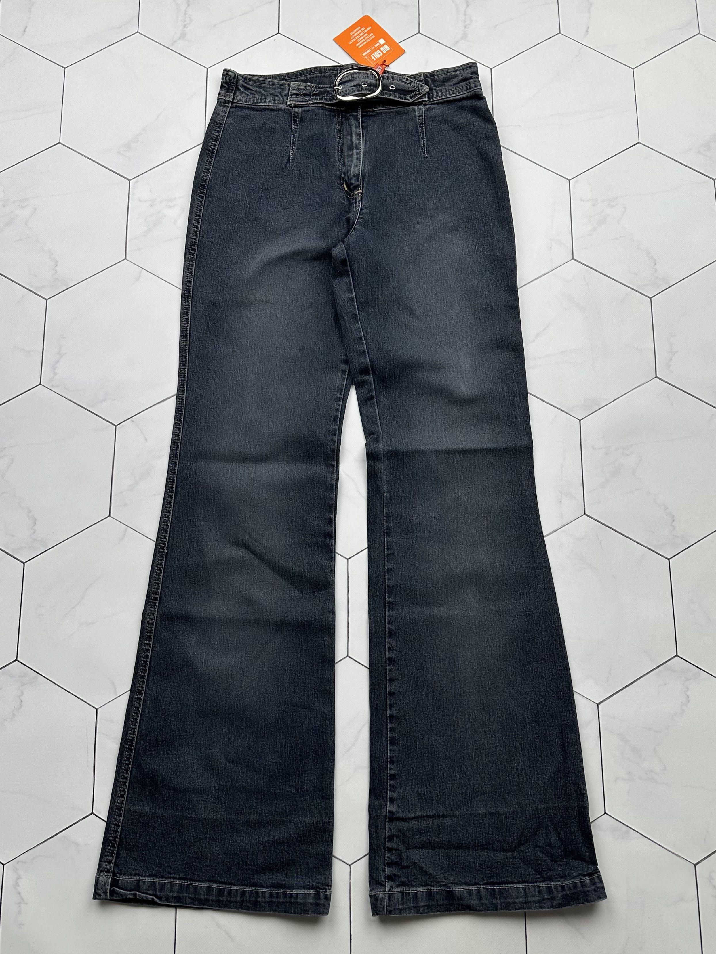 Japanese Brand Vintage Belt Flare Jeans E2 Size 25" / US 0 / IT 36 - 1 Thumbnail