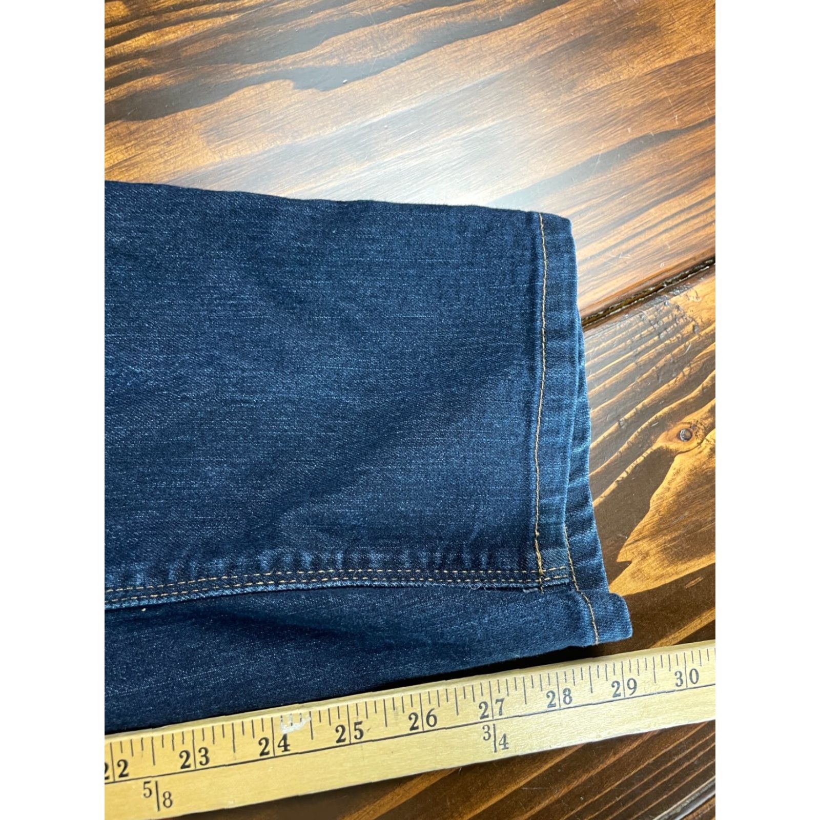 Lee VINTAGE? No. LeeJeans Women's Size 32 Blue Denim Straight Leg Jeans 32 Regular Inseam 29 Mid Waist Dark Wash Pockets Size 24" / US 00 / IT 34 - 7 Thumbnail