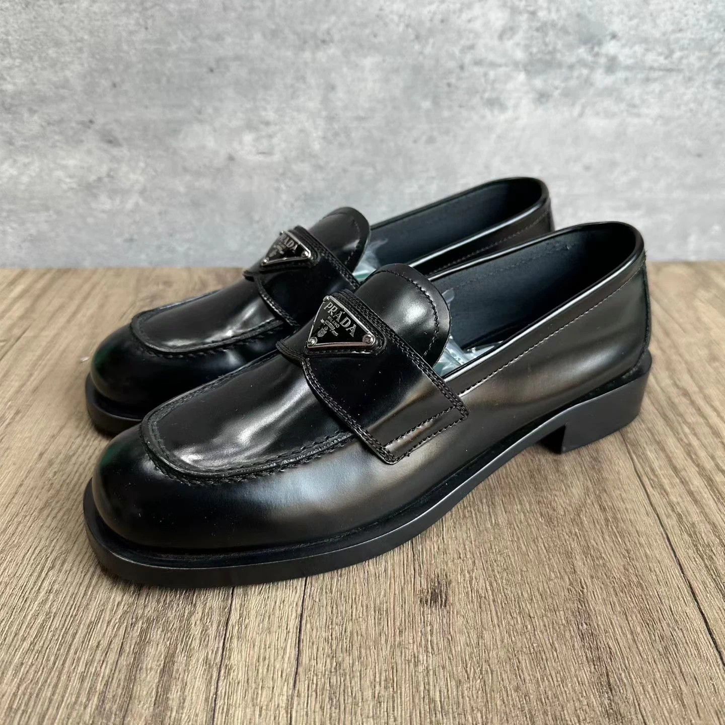 Prada Prada triangle logo loafers Size US 7.5 / IT 37.5 - 2 Thumbnail