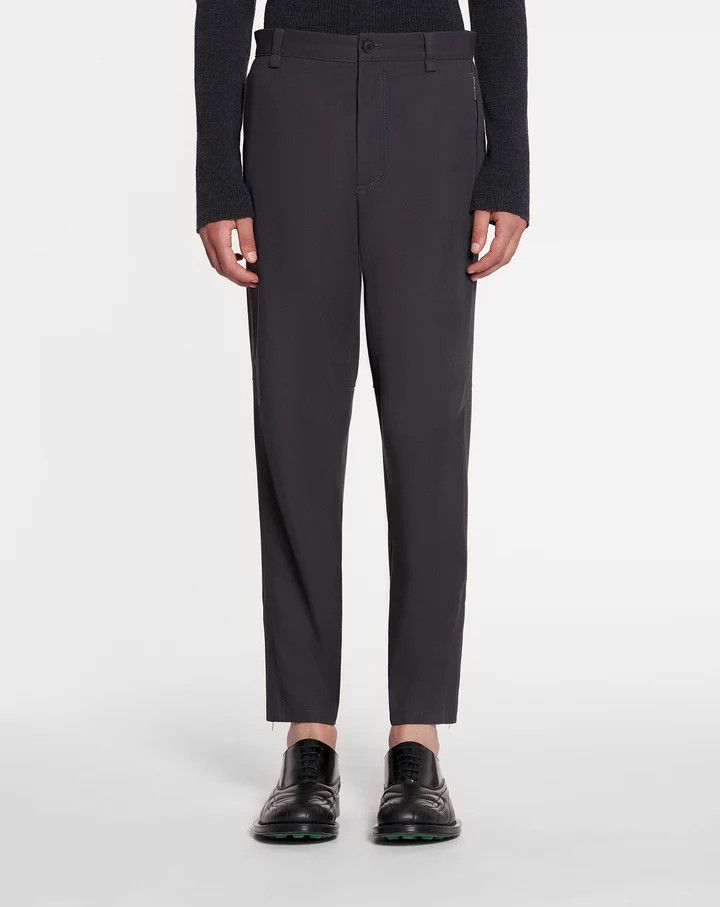 Lanvin o1s22i1n1024 Biker Gabardine Trouser in Purple Size US 34 / EU 50 - 3 Thumbnail