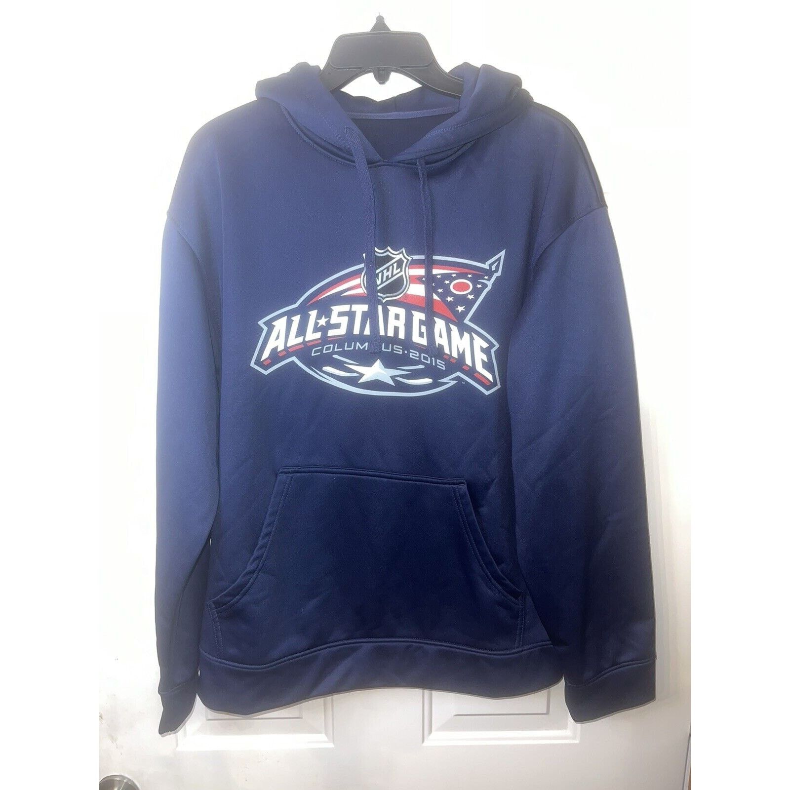 NHL Columbus Blue Jackets Hooded Pullover Men’s Large Navy NHL Size US L / EU 52-54 / 3 - 1 Thumbnail