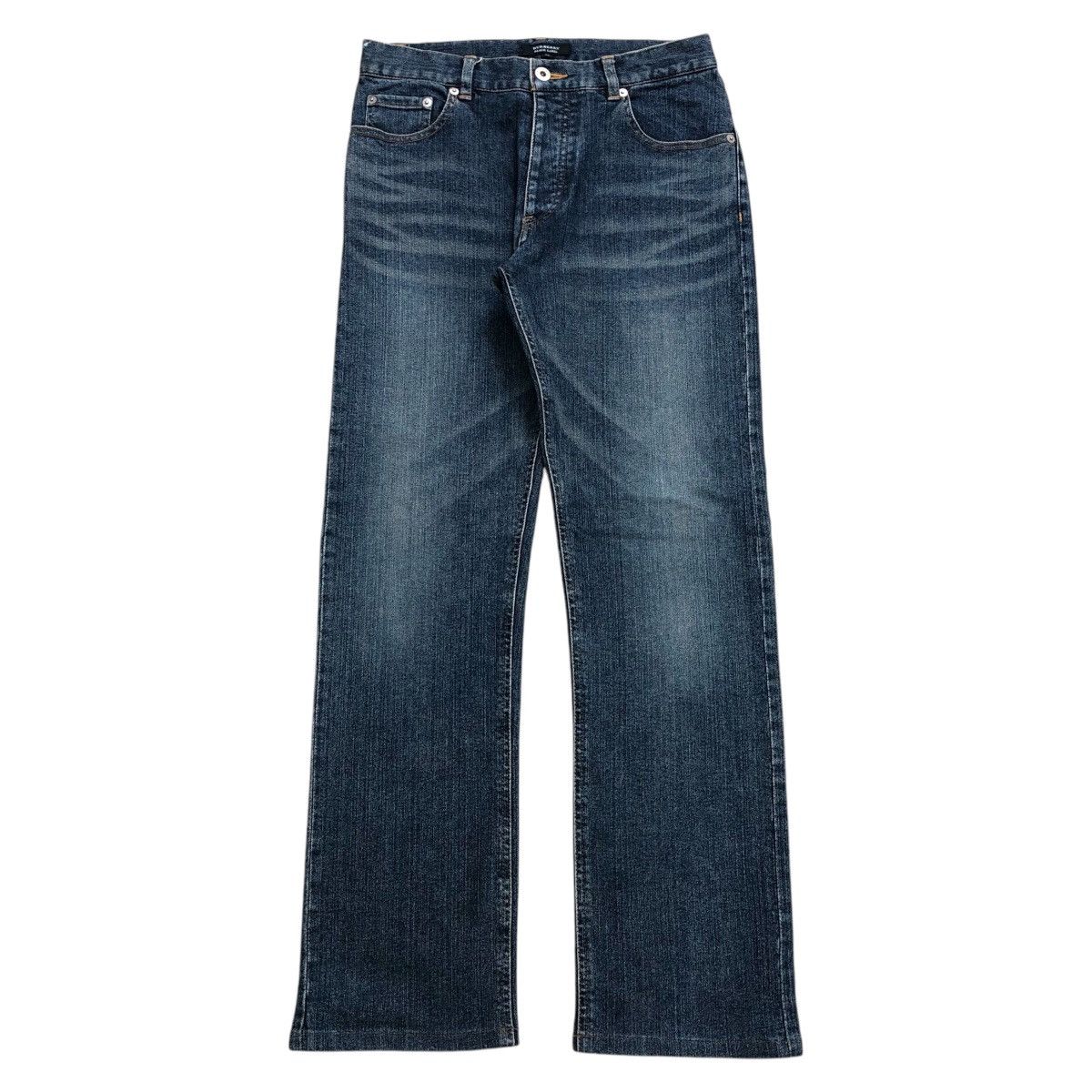 Vintage Burberry Black Label Black Wased Faded Denim