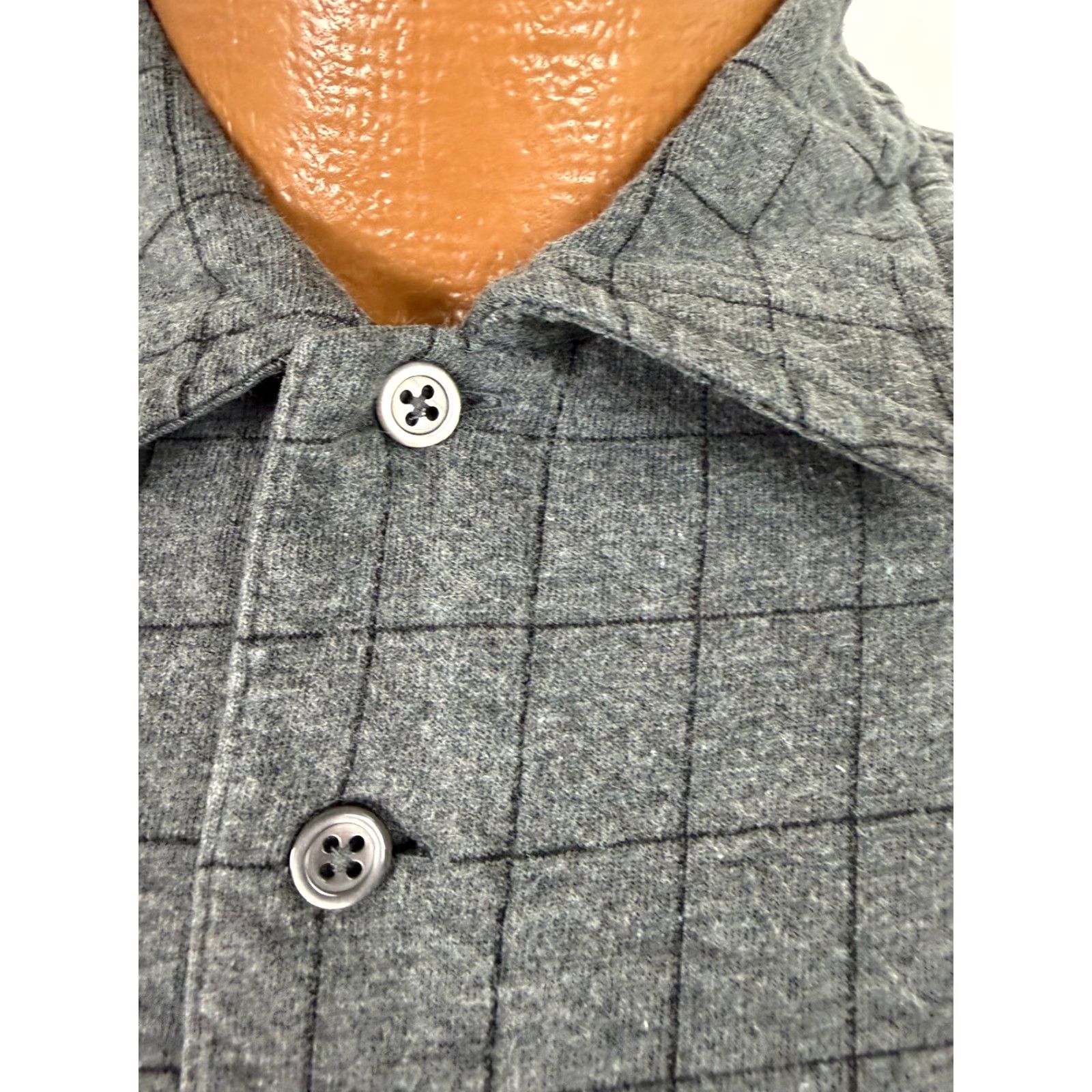 Polo Ralph Lauren VINTAGE Polo Ralph Lauren Polo Shirt Men L Gray Minimal Windowpane Check 90s Logo C POLO Mens Large Gray Size US L / EU 52-54 / 3 - 5 Thumbnail