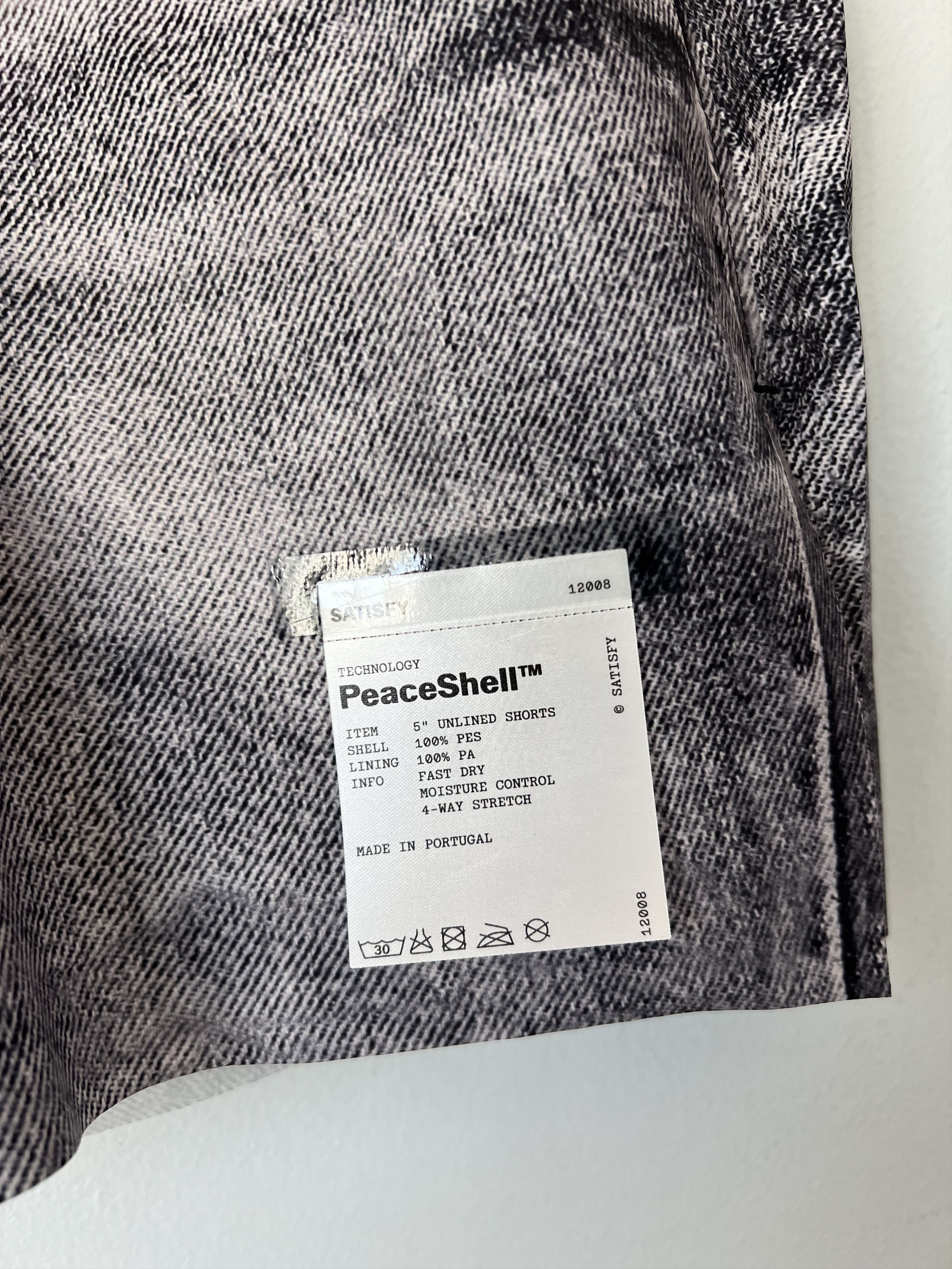 Satisfy Satisfy Running 5" PeaceShell Shorts in Black Denim Size US 36 / EU 52 - 4 Thumbnail