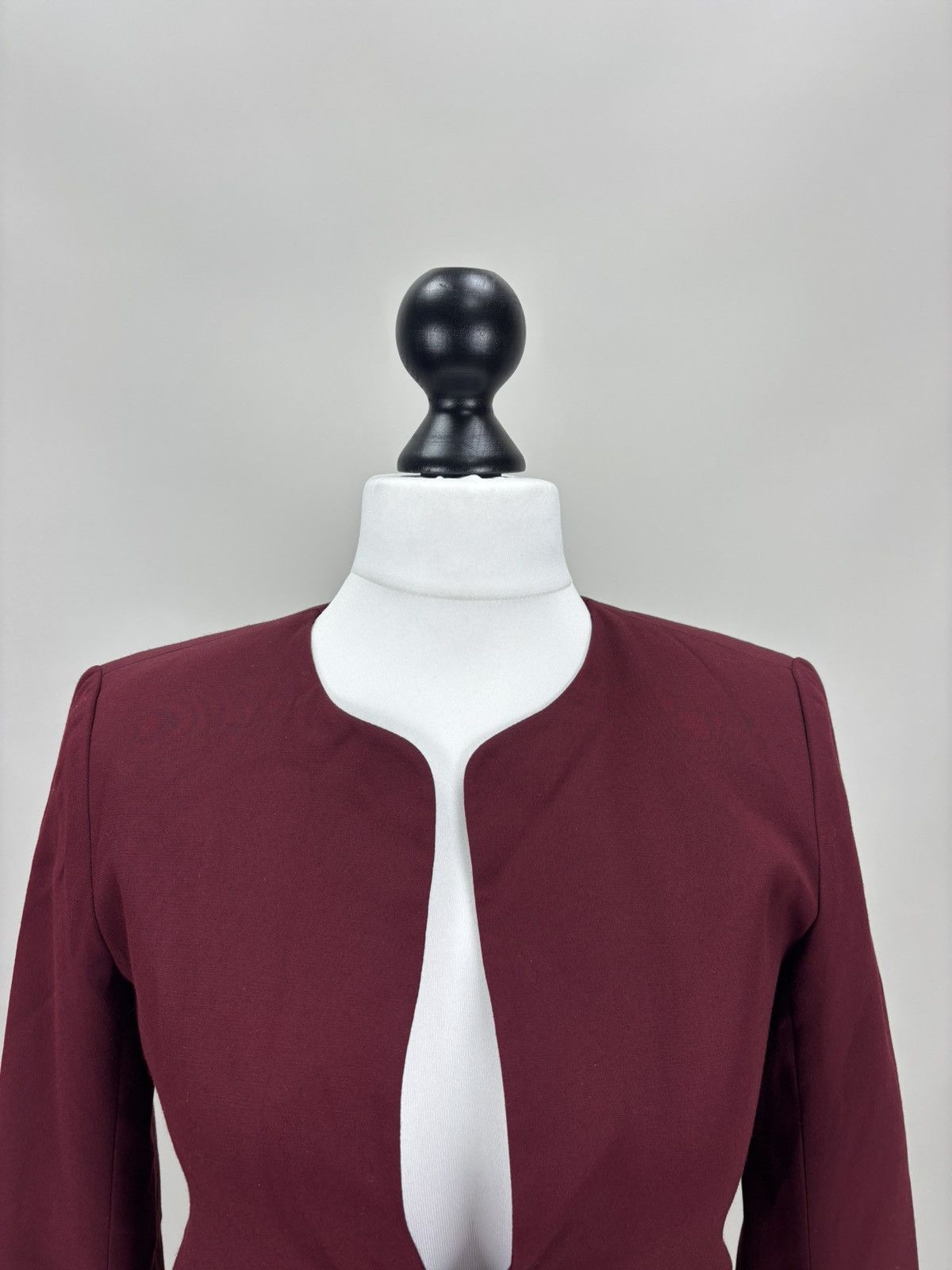 Sandro Womens blazer Sandro Paris Size 36 Color Burgundy Size XS / US 0-2 / IT 36-38 - 3 Thumbnail