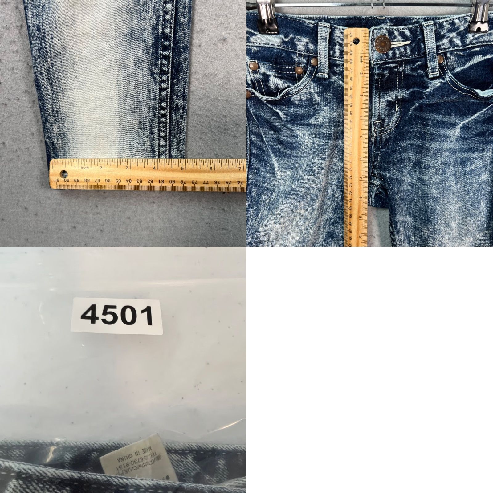 MOUSSY VINTAGE Moussy Womens Jeans 24 Distressed Skinny Blue Acid Wash Cotton Blend Denim 5-Pocket Design Low Rise Spring Fall Summer Winter Womens Jeans Size 42" / US 20 - 8 Thumbnail