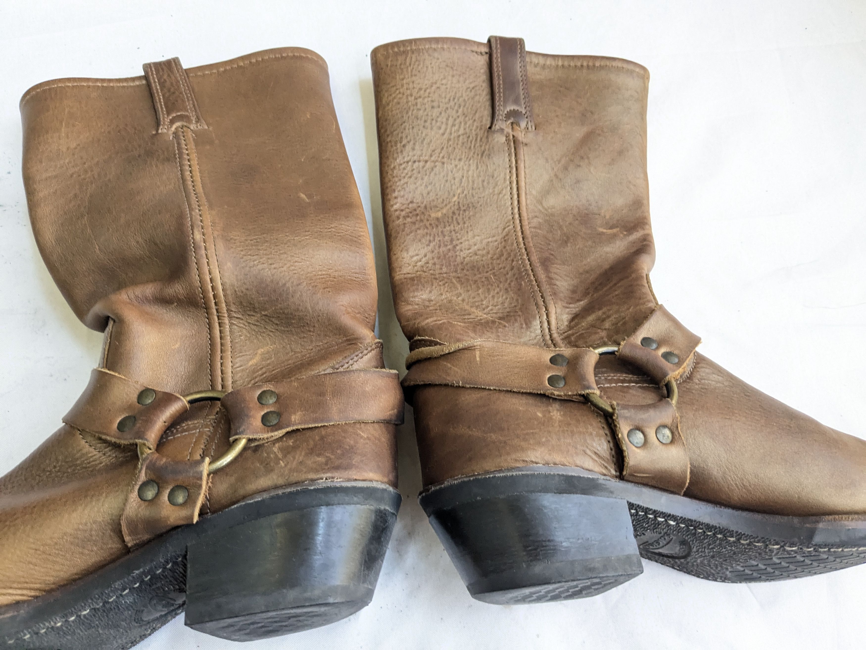 Frye Vintage Frye Harness Brown Leather 8 M Leather Buckle Size US 8 / EU 41 - 5 Thumbnail