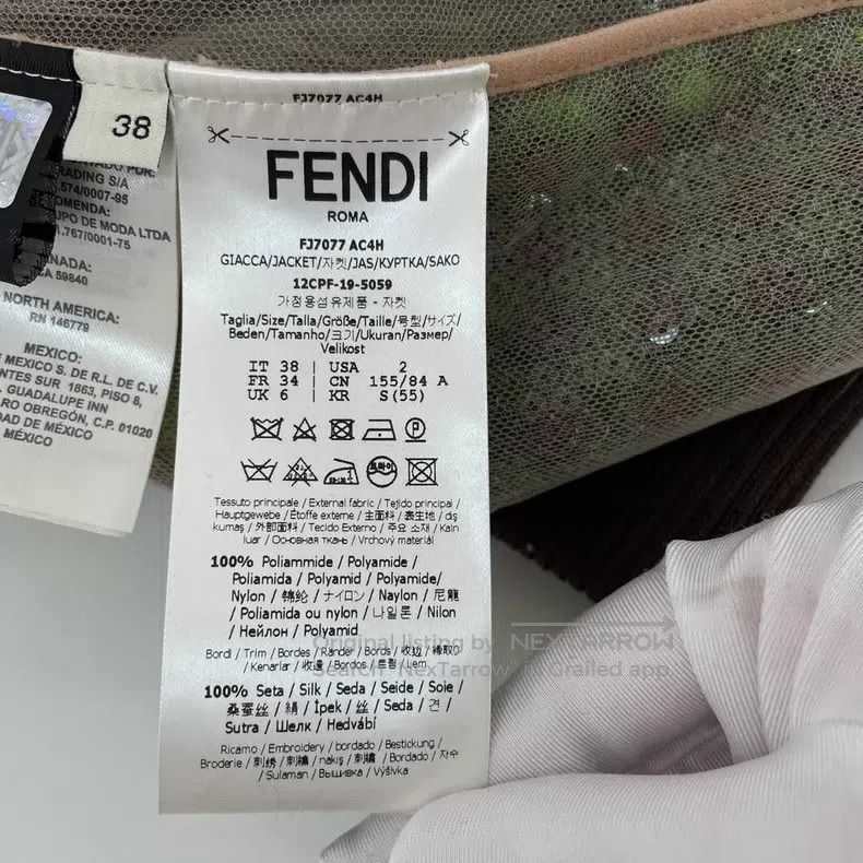 Fendi Fendi Green Sequin Knit Cardigan Size XXS / US 00 / IT 34 - 8 Thumbnail