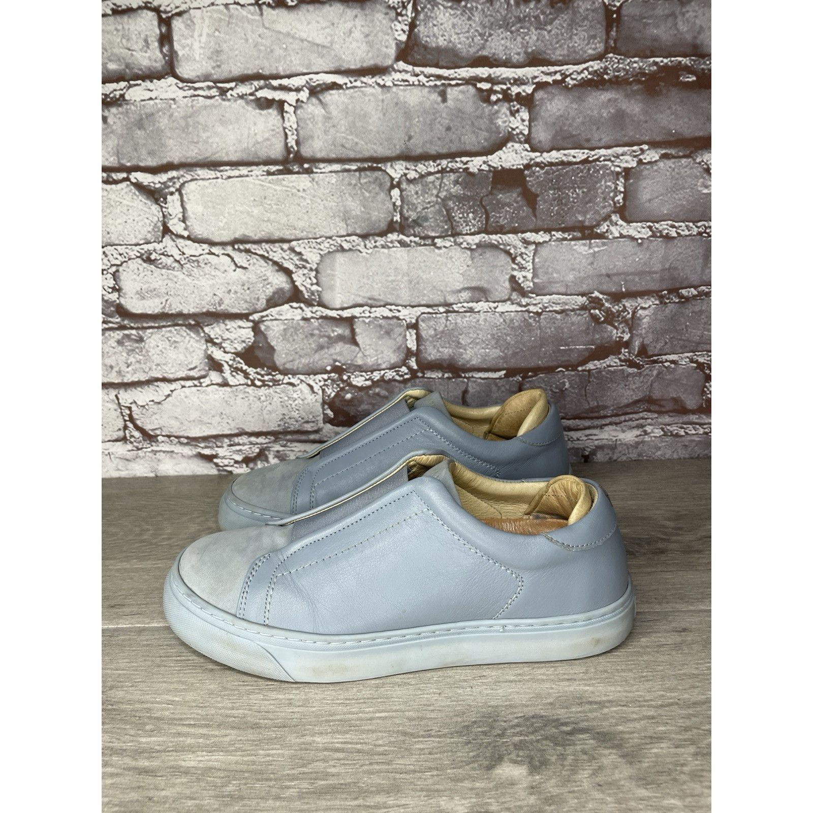 ALBA Alma Mater Blue Leather Slip On Casual Sneakers Shoes Women’ Size US 6.5 / IT 36.5 - 11 Thumbnail