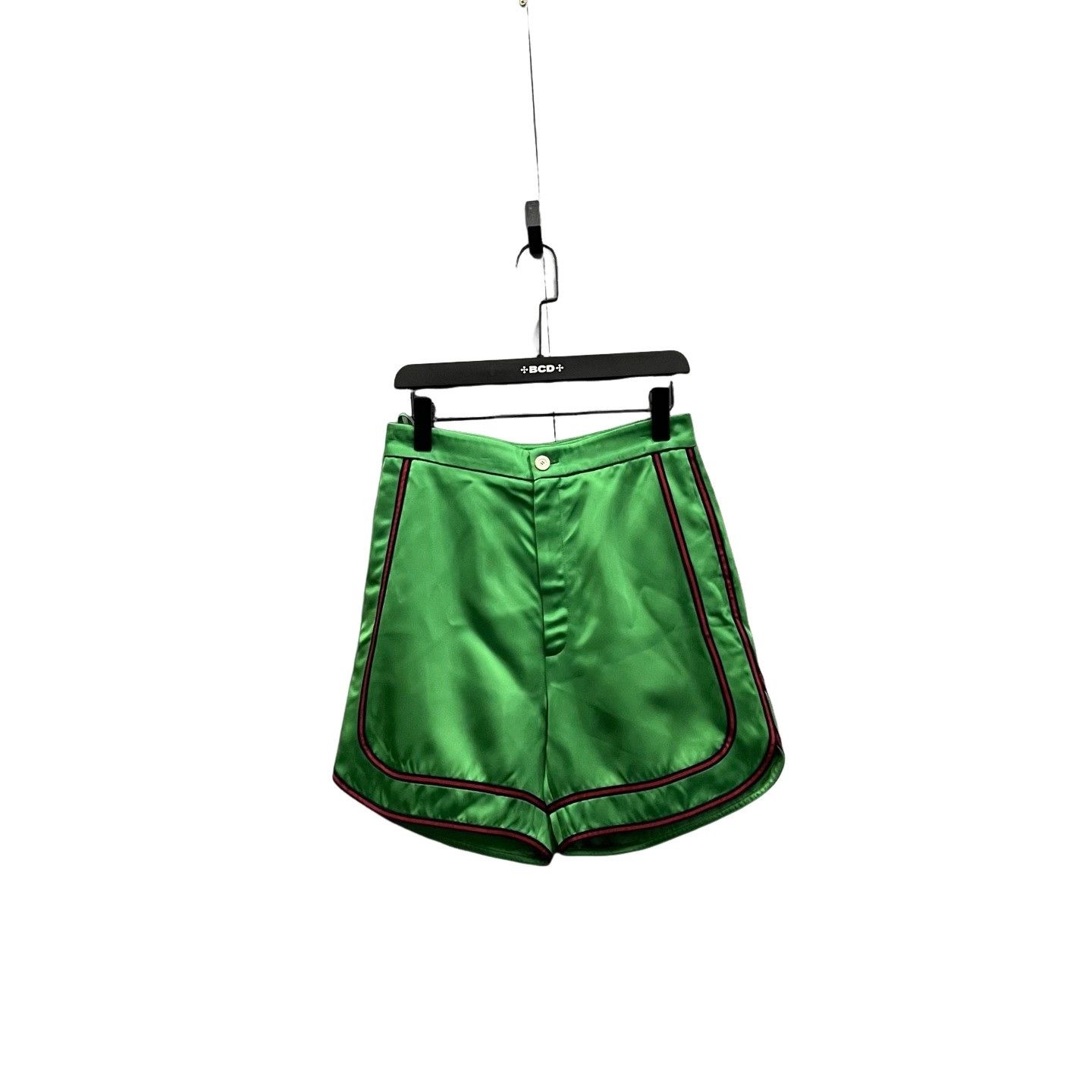 Gucci Gucci Green Stripe Satin Shorts Size 40 Size 27" / US 4 / IT 40 - 1 Thumbnail