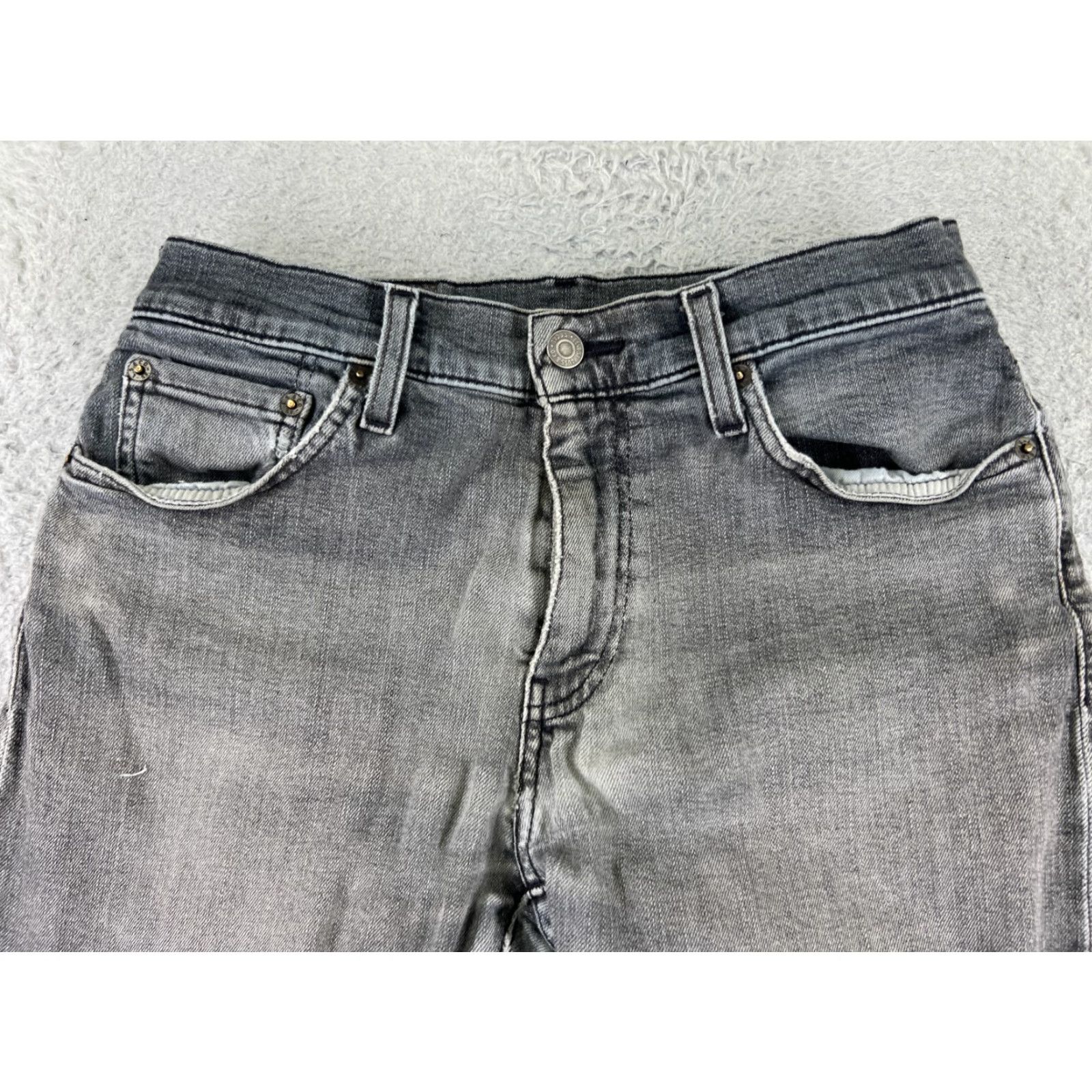 Levi's Levi's Denim Jeans 512 Distressed Black 29/Regular Mens Levi's 512 5-Pocket Stretch Cotton Pants Jeans Size US 29 - 4 Thumbnail