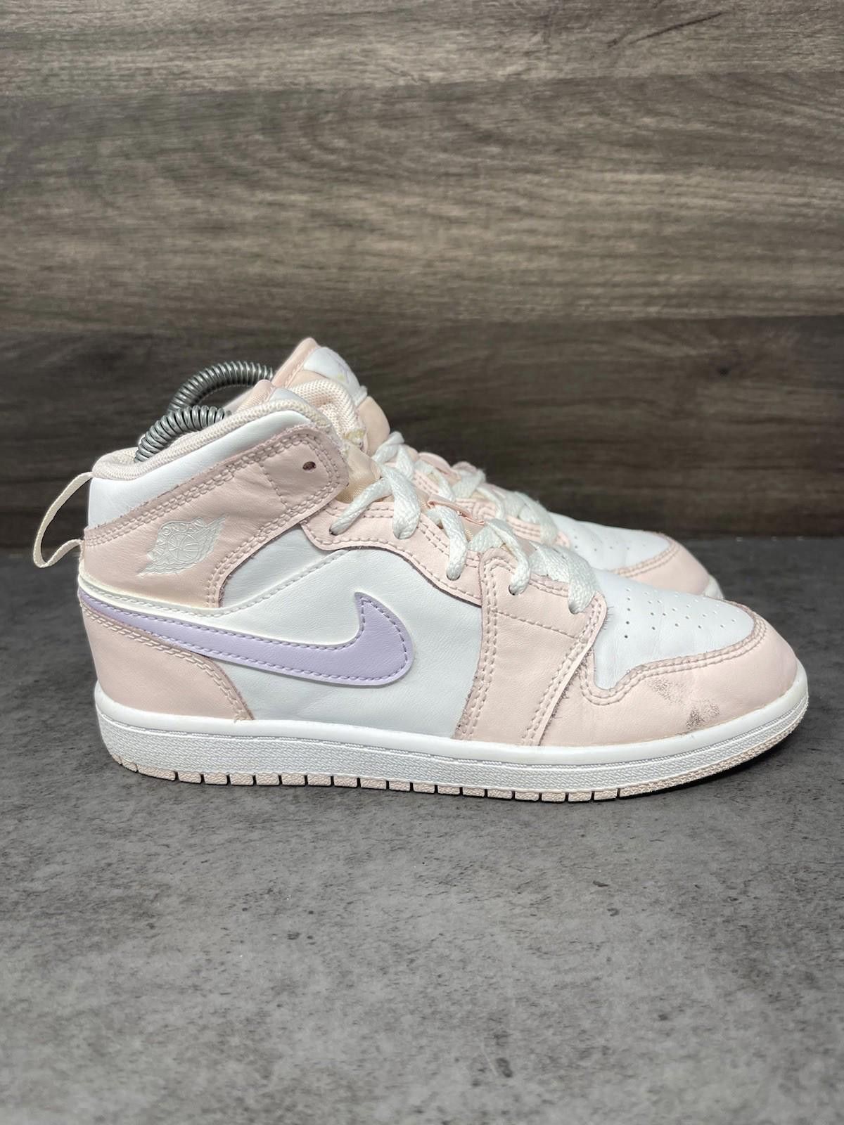 Jordan Brand Air Jordan 1 Mid PS Wash Pink Kids Size 2.5 Size US 4 / IT 34 - 5 Thumbnail