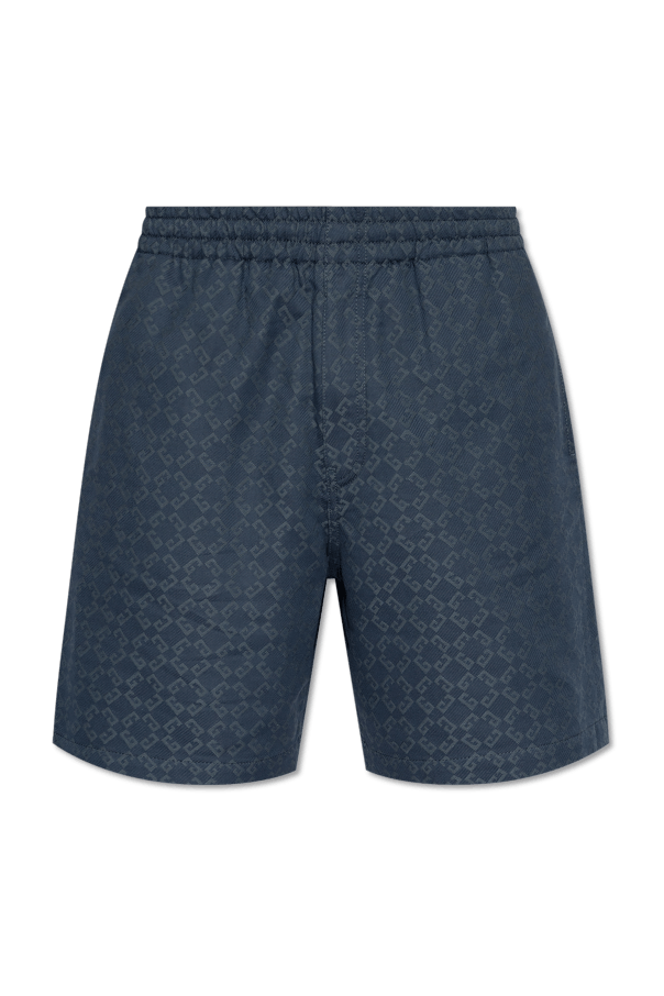 Givenchy o1mle0226 Monogram Shorts in Navy Blue Size US 36 / EU 52 - 1 Thumbnail