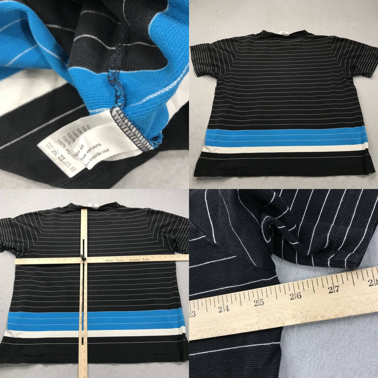 Lacoste Lacoste Shirt Mens 2XL Black Striped Cotton RARE Andy Roddick Tee Sports Vintage Crew Neck Short Sleeve Logo Tee Mens 2XL Size US XXL / EU 58 / 5 - 8 Thumbnail