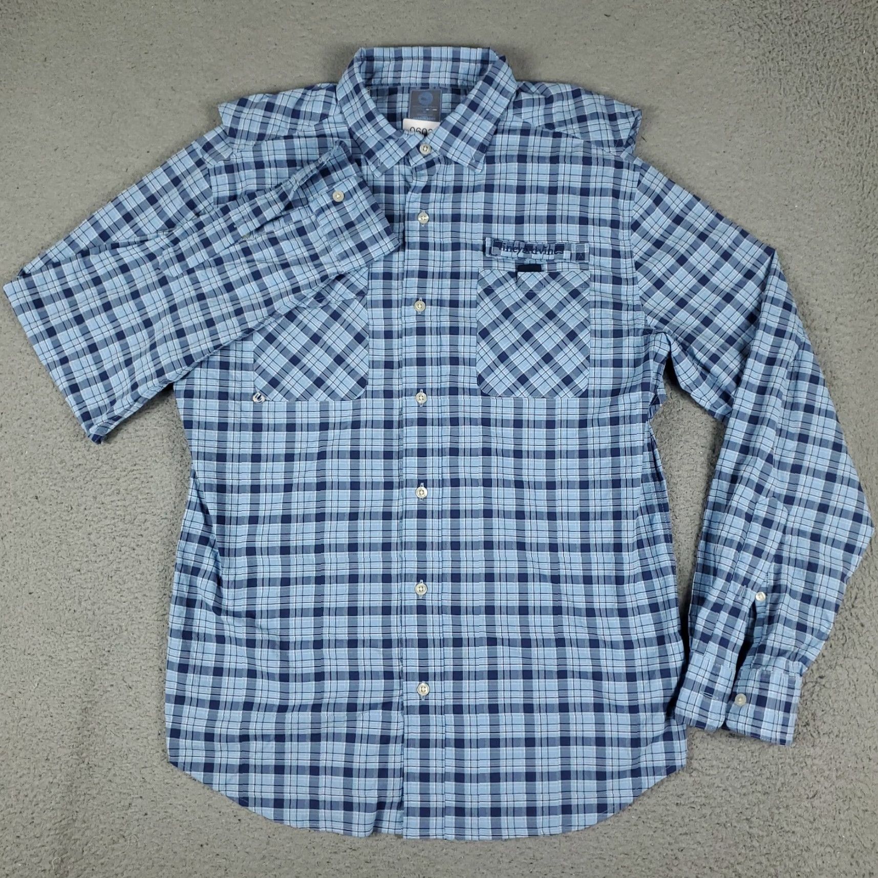 Vineyard Vines VINEYARD VINES Shirt Mens Medium Blue Plaid Nylon Vented Button-Up Long Sleeve Size US M / EU 48-50 / 2 - 2 Thumbnail
