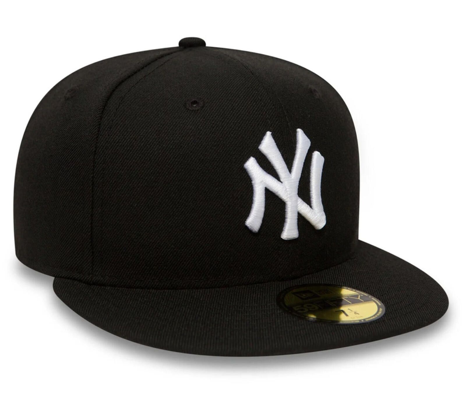 New Era New Era New York Yankees 59FIFTY Black / White 7 1/4 Size ONE SIZE - 4 Thumbnail