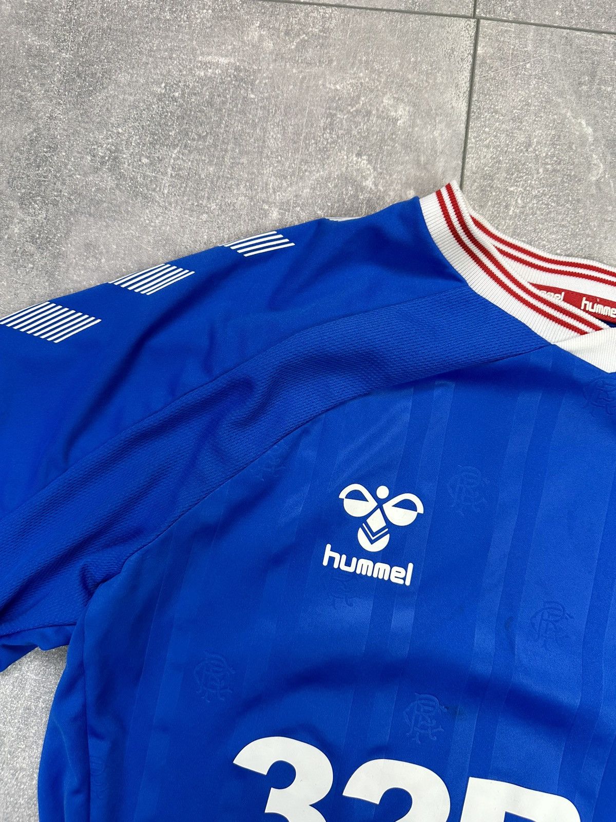 Hummel × Vintage Men’s Hummel Rangers football soccer shit jersey Size US S / EU 44-46 / 1 - 5 Thumbnail