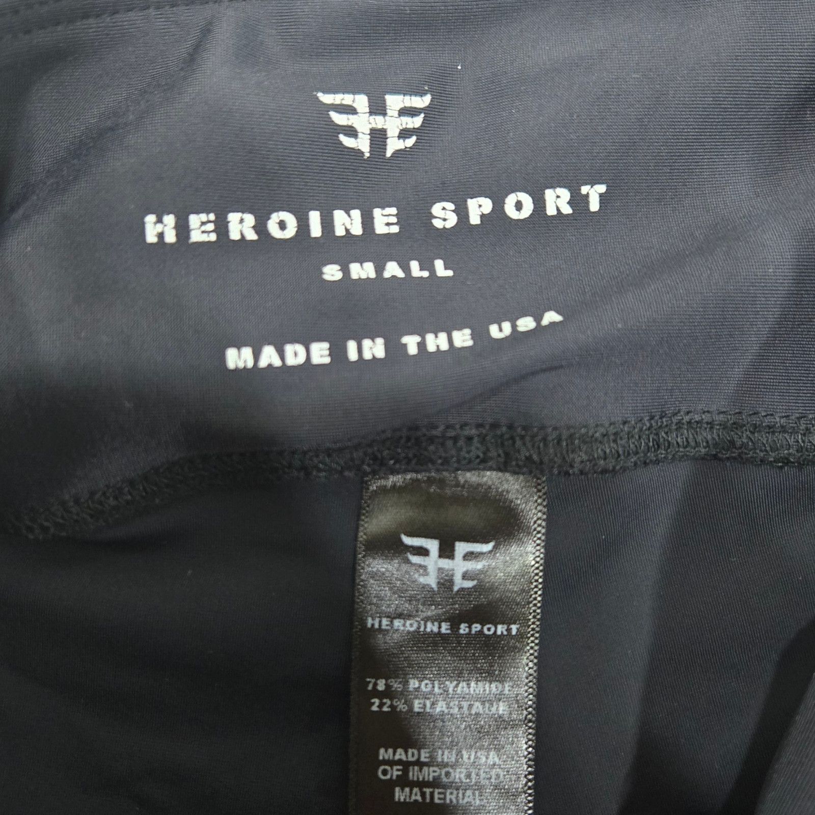 Other Heroine Sport Black Mid Rise Leggings USA Made Size Small Size 27" / US 4 / IT 40 - 5 Thumbnail
