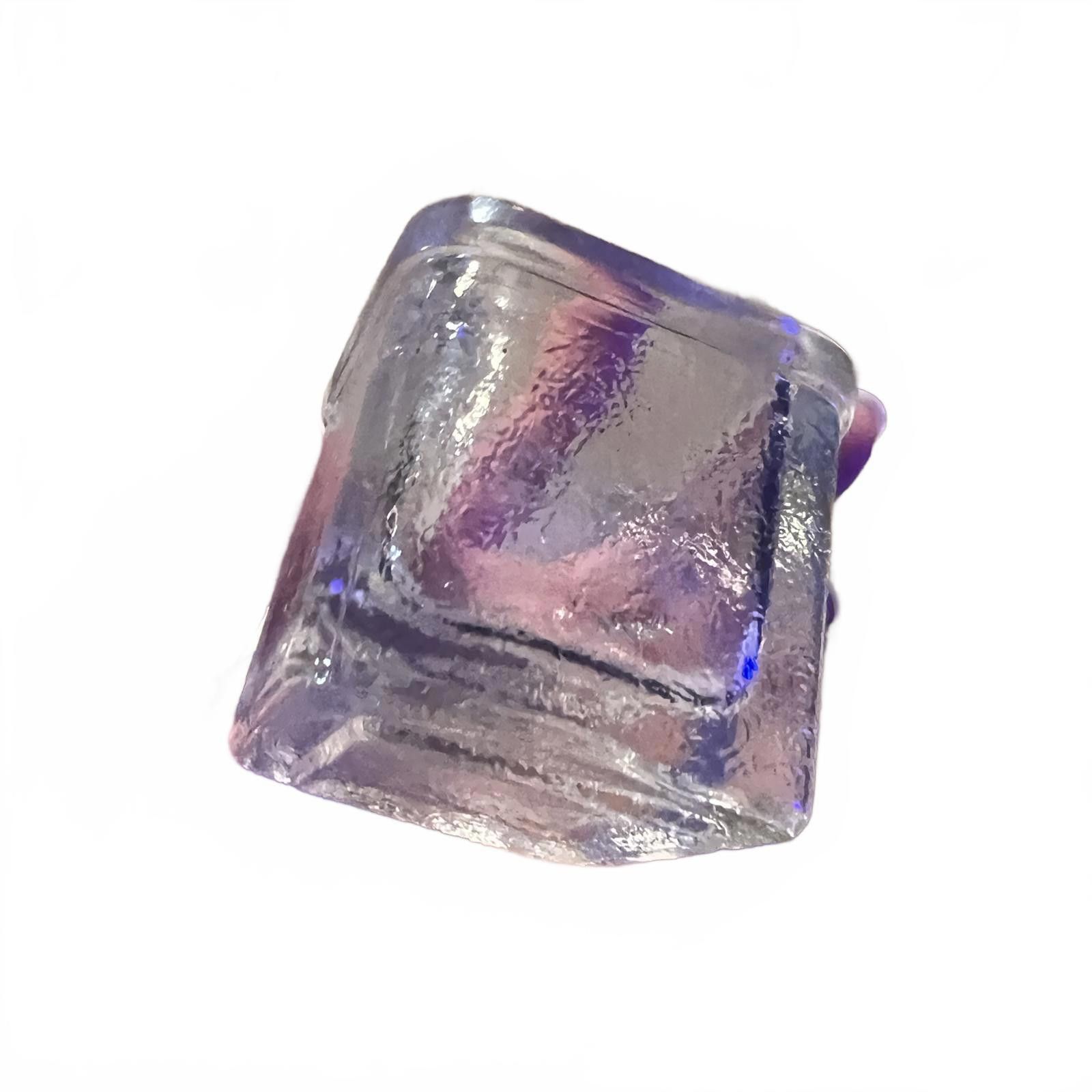Other Clear Textured Glass Decorative Cube Size ONE SIZE - 4 Thumbnail