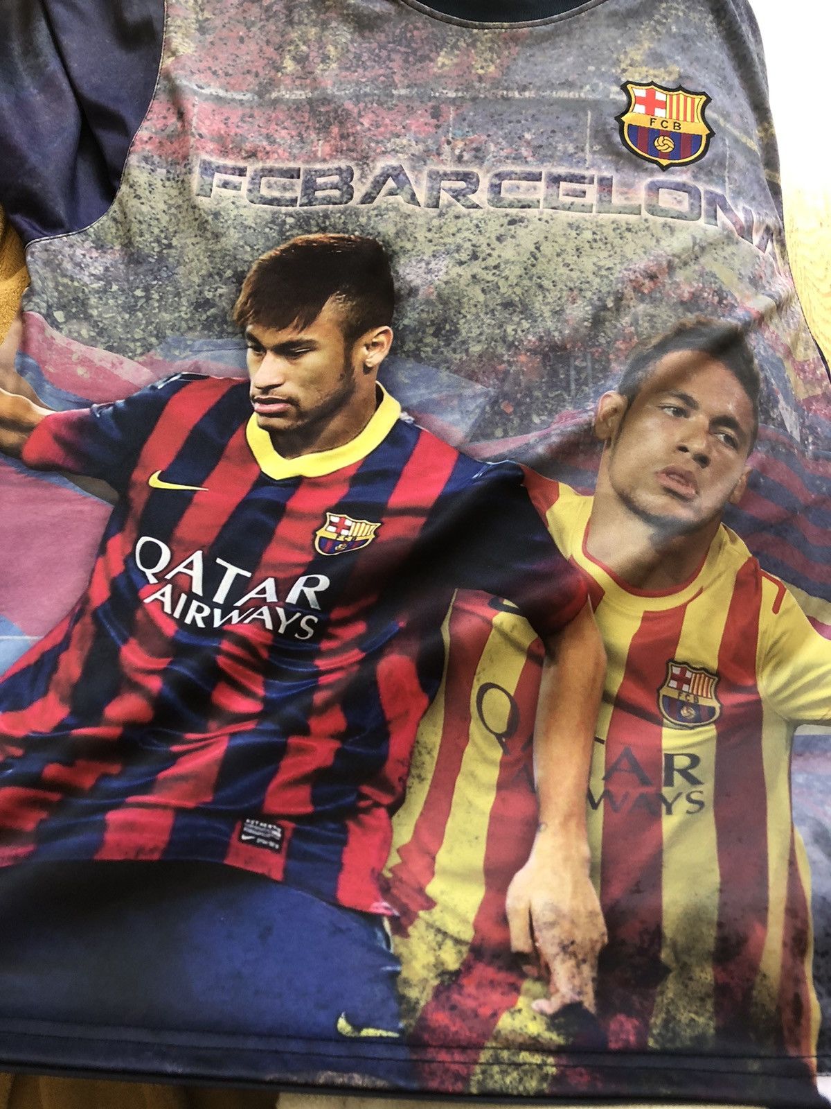 Vintage RARE NEYMAR JR FC BARCELONA SOCCER FOOTBALL JERSEY Size US L / EU 52-54 / 3 - 4 Thumbnail