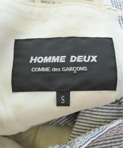 Comme des Garcons Homme Deux Jacket Stripes 3 Button Flap Pocket Cotton Navy x White Size US S / EU 44-46 / 1 - 7 Thumbnail