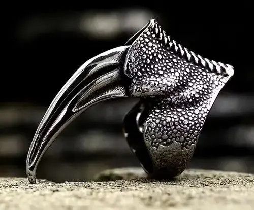 Jewelry Eagle Claw Stainless Steel Ring Size ONE SIZE - 4 Thumbnail