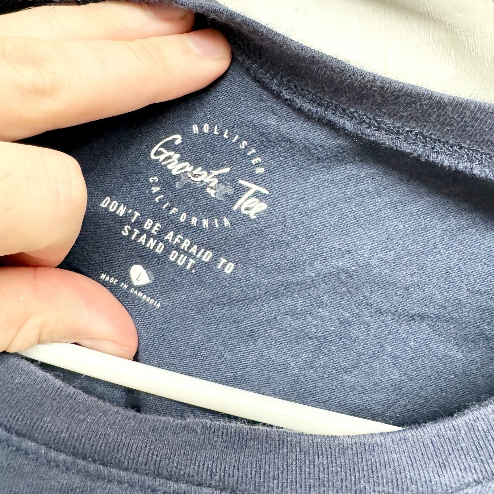Hollister Y2K Hollister Top Large Graphic Navy Long Sleeve Stripe Cuff Size L / US 10 / IT 46 - 3 Thumbnail